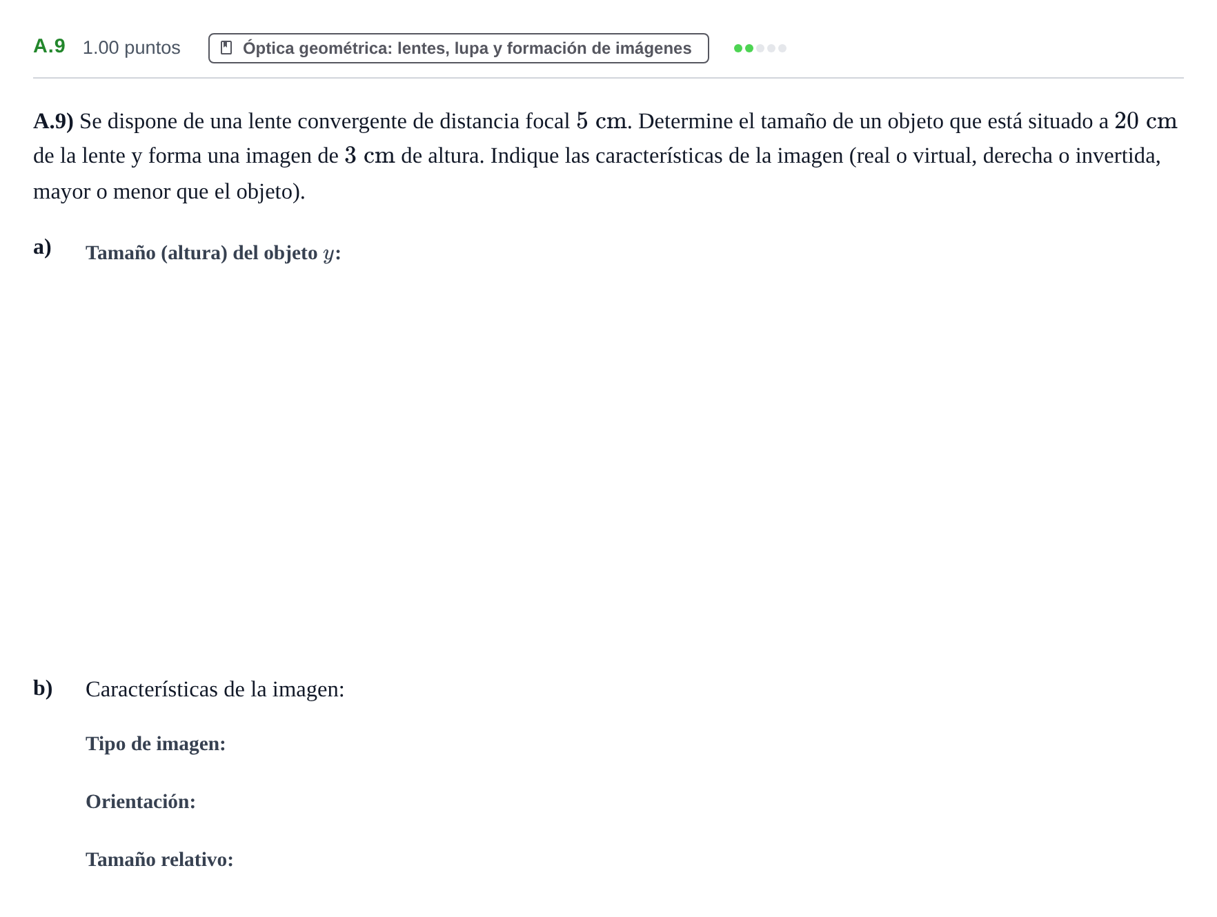 Enunciado: Ejercicio A.9 · Física PAU Castilla y León Ordinaria 2023