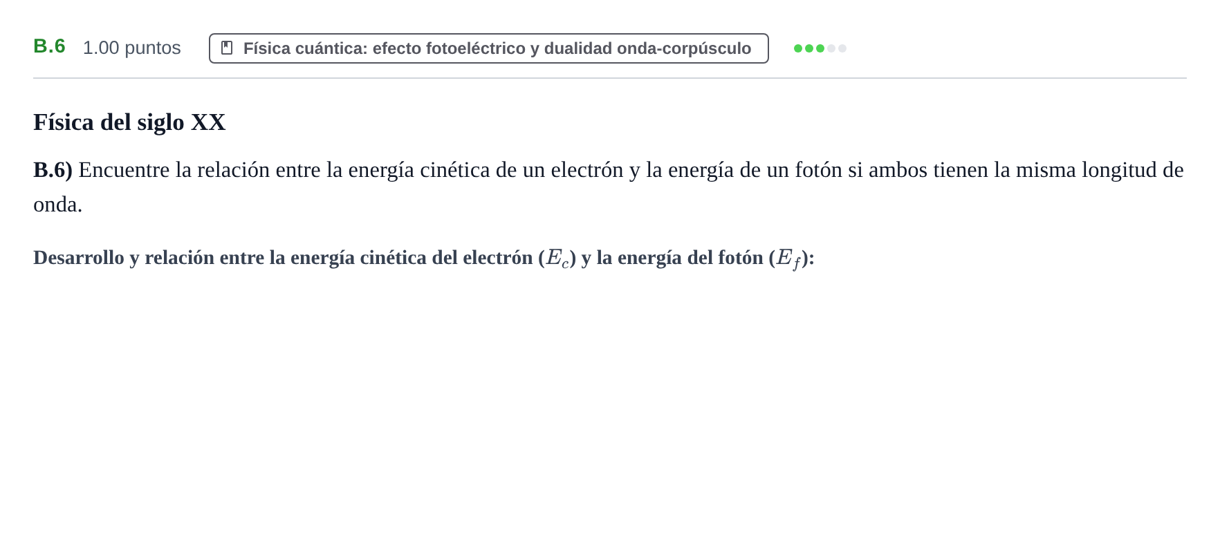 Enunciado: Ejercicio B.6 · Física PAU Castilla y León Ordinaria 2023