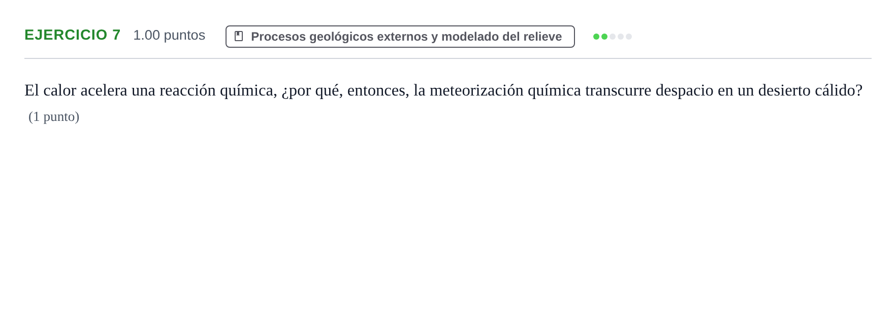 Enunciado: Problema 7 · Geología y Ciencias Ambientales PAU Castilla y León Ordinaria 2023