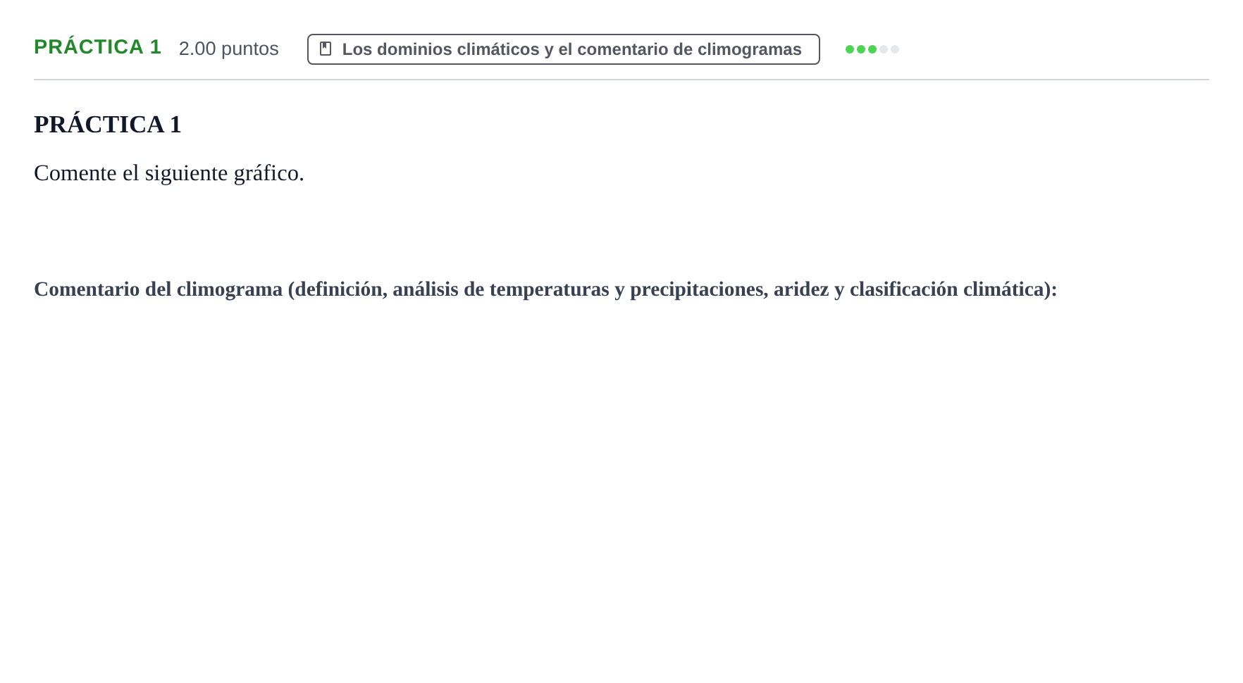 Enunciado: Ejercicio Práctica 1 · Geografía PAU Castilla y León Ordinaria 2023