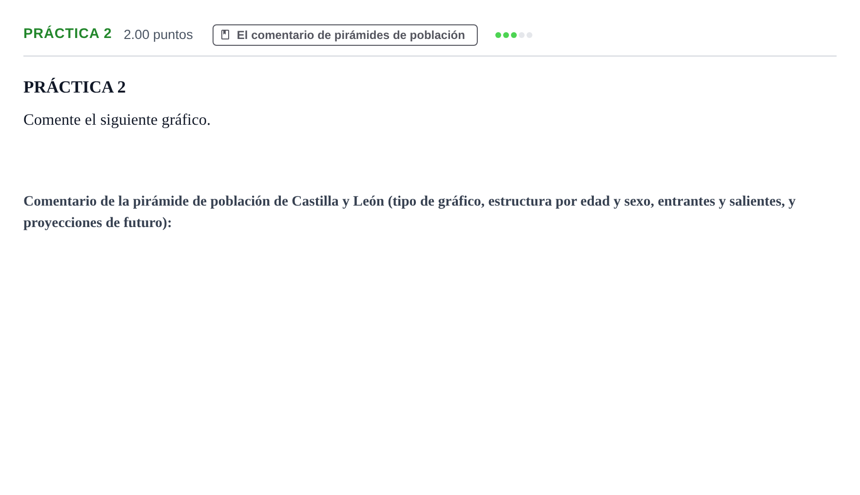 Enunciado: Ejercicio Práctica 2 · Geografía PAU Castilla y León Ordinaria 2023