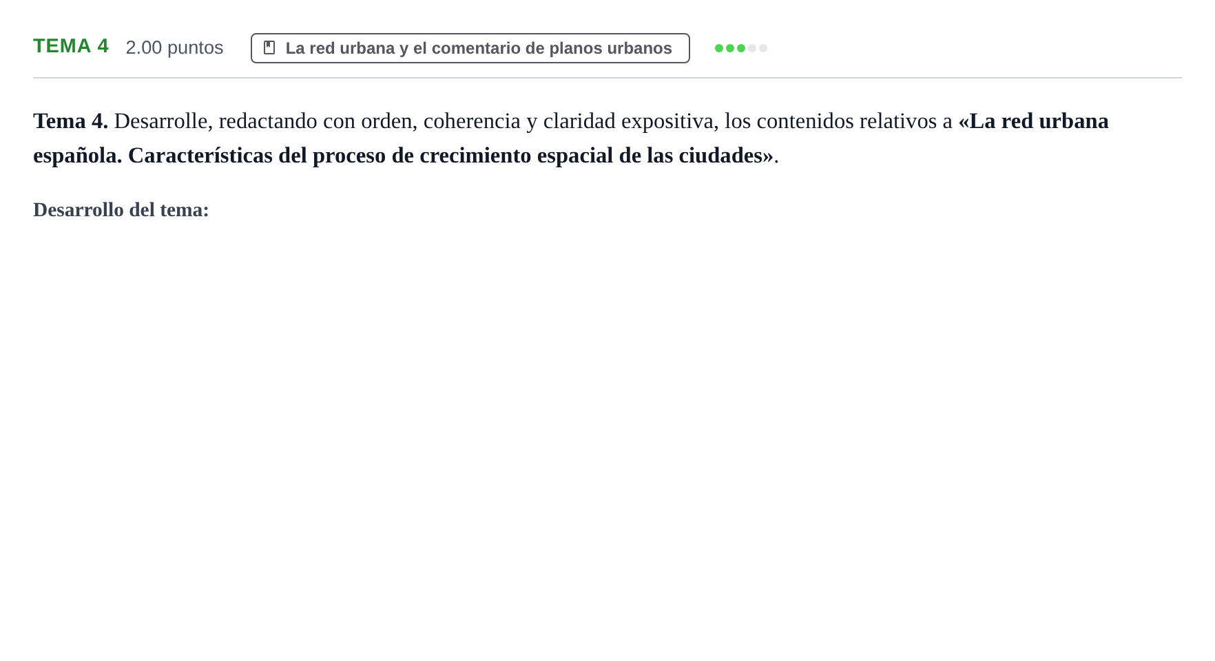 Enunciado: Ejercicio Tema 4 · Geografía PAU Castilla y León Ordinaria 2023