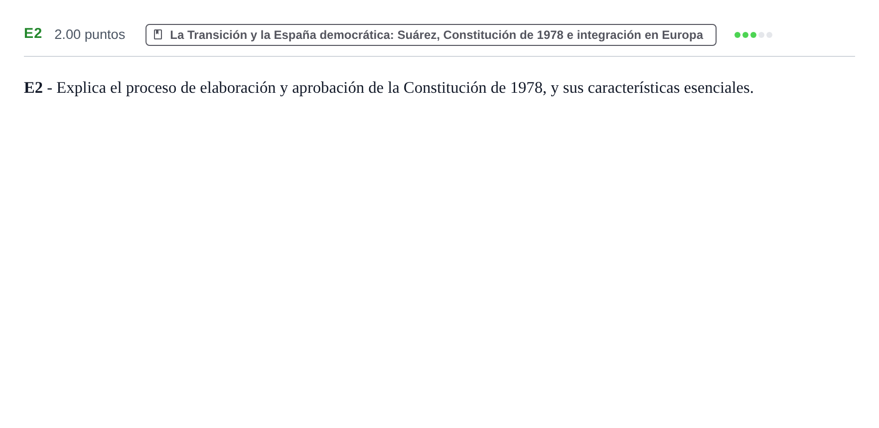 Enunciado: Ejercicio E2 · Historia de España PAU Castilla y León Ordinaria 2023
