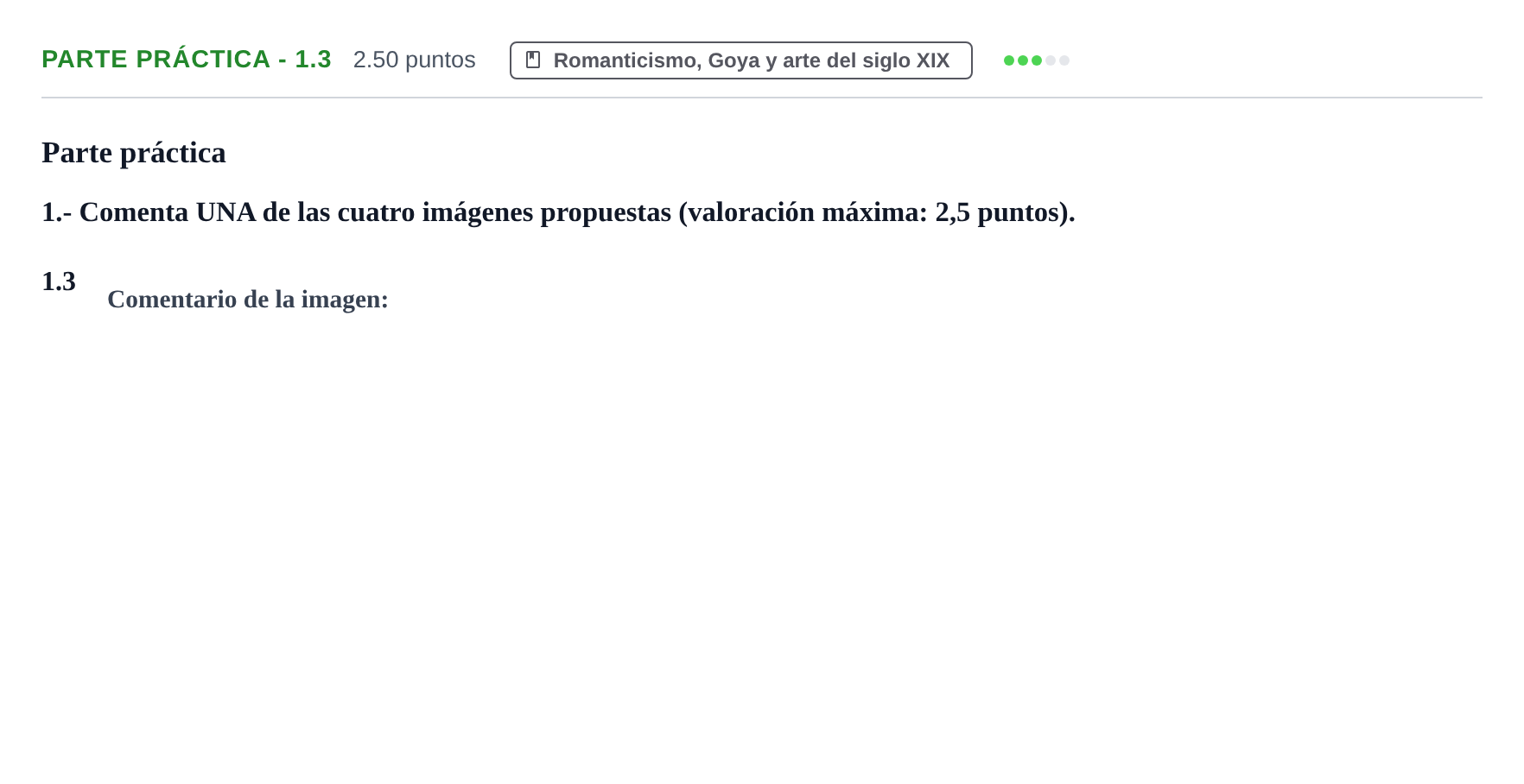 Enunciado: Ejercicio Parte práctica - 1.3 · Fundamentos Artísticos PAU Castilla y León Ordinaria 2023