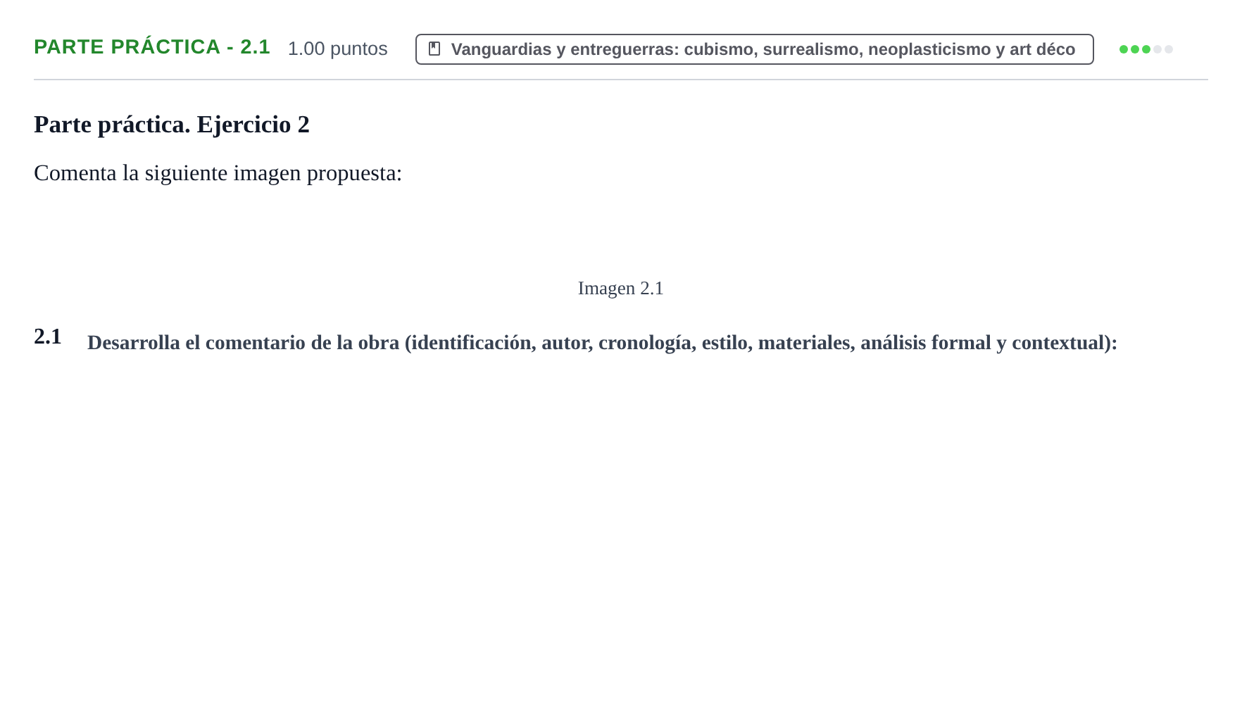 Enunciado: Ejercicio Parte práctica - 2.1 · Fundamentos Artísticos PAU Castilla y León Ordinaria 2023
