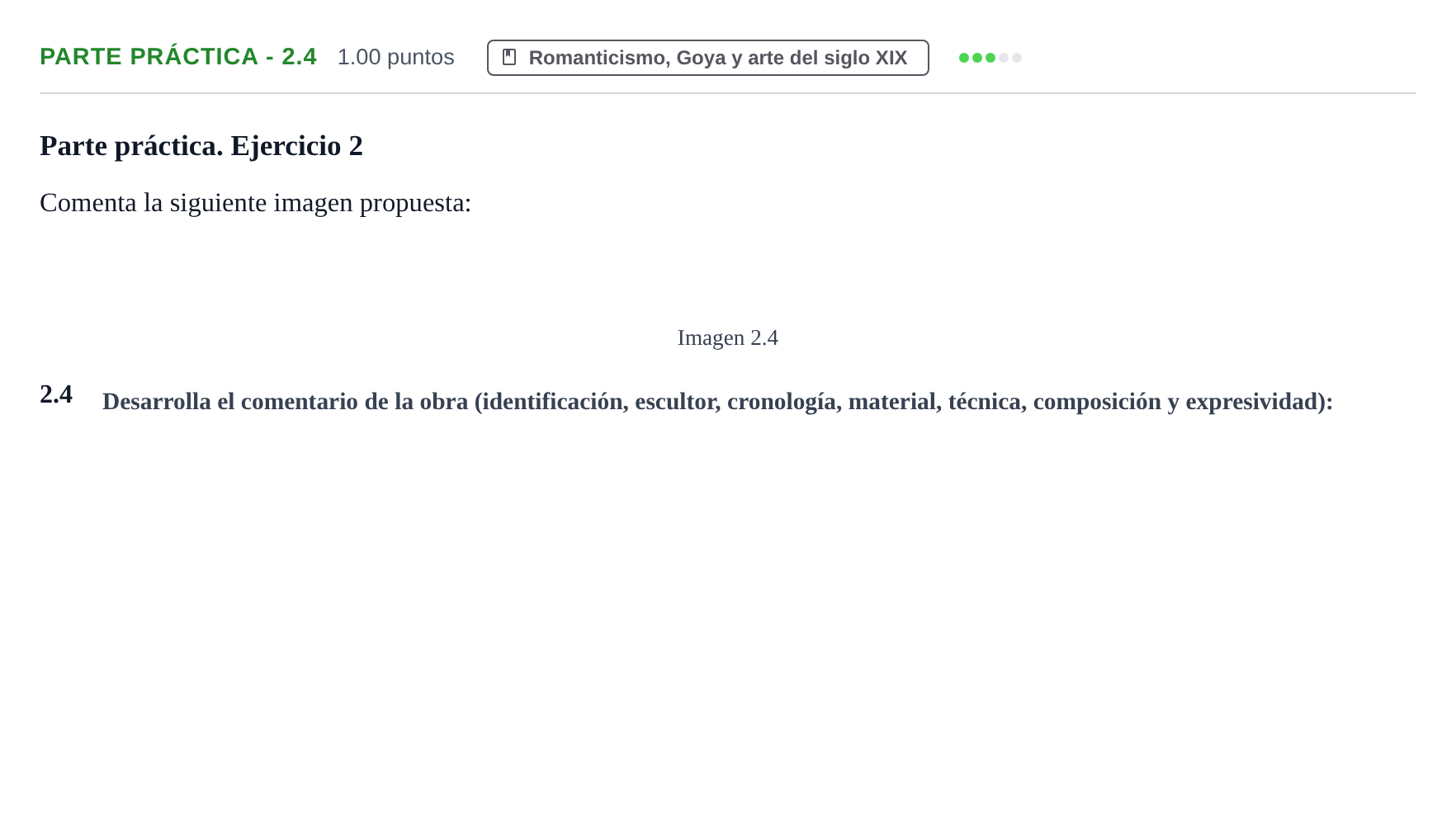 Enunciado: Ejercicio Parte práctica - 2.4 · Fundamentos Artísticos PAU Castilla y León Ordinaria 2023