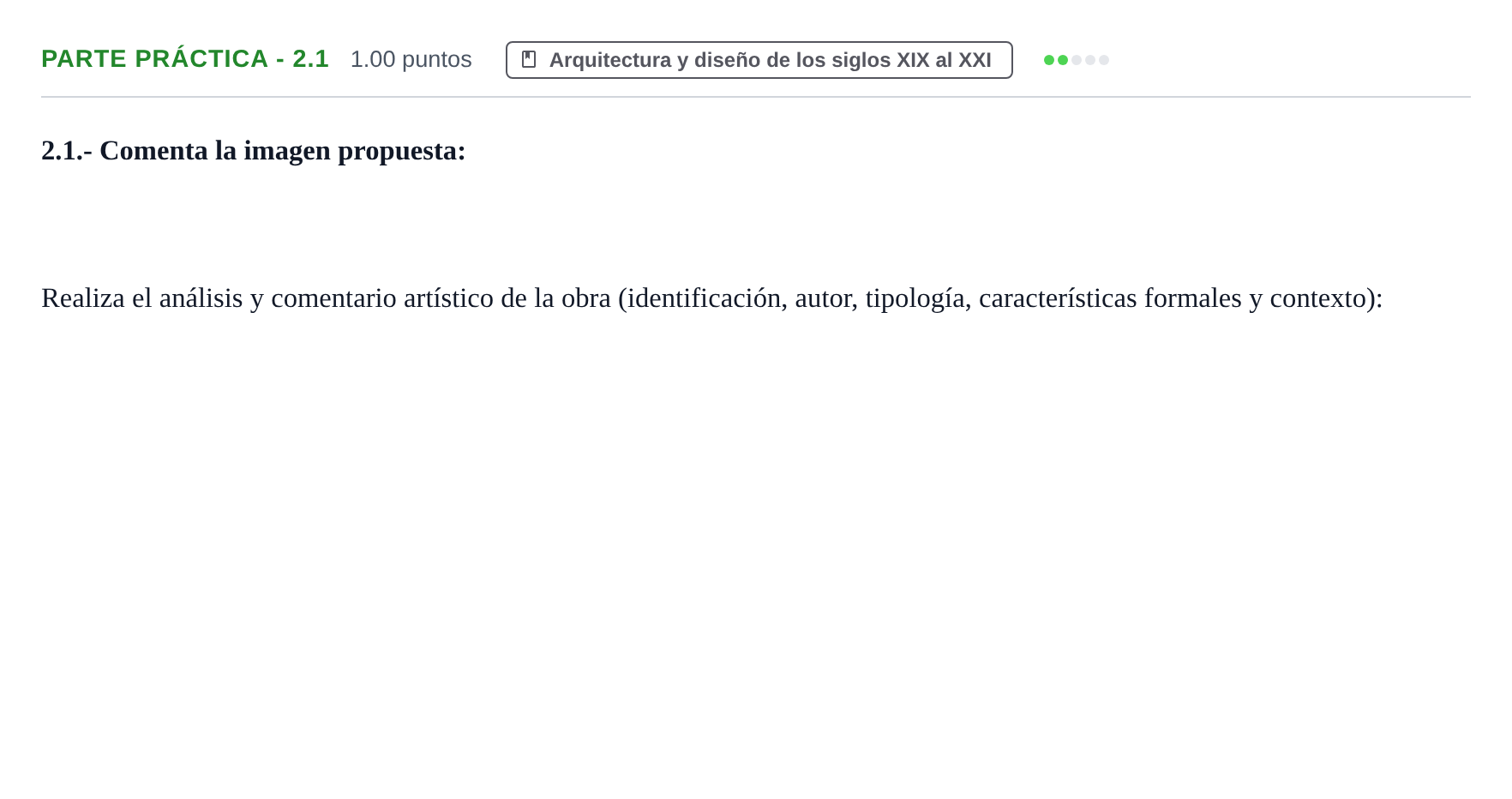 Enunciado: Ejercicio Parte práctica - 2.1 · Fundamentos Artísticos PAU Castilla y León Extraordinaria 2023