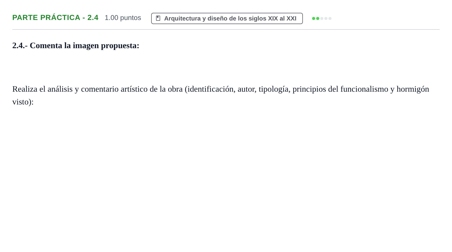 Enunciado: Ejercicio Parte práctica - 2.4 · Fundamentos Artísticos PAU Castilla y León Extraordinaria 2023