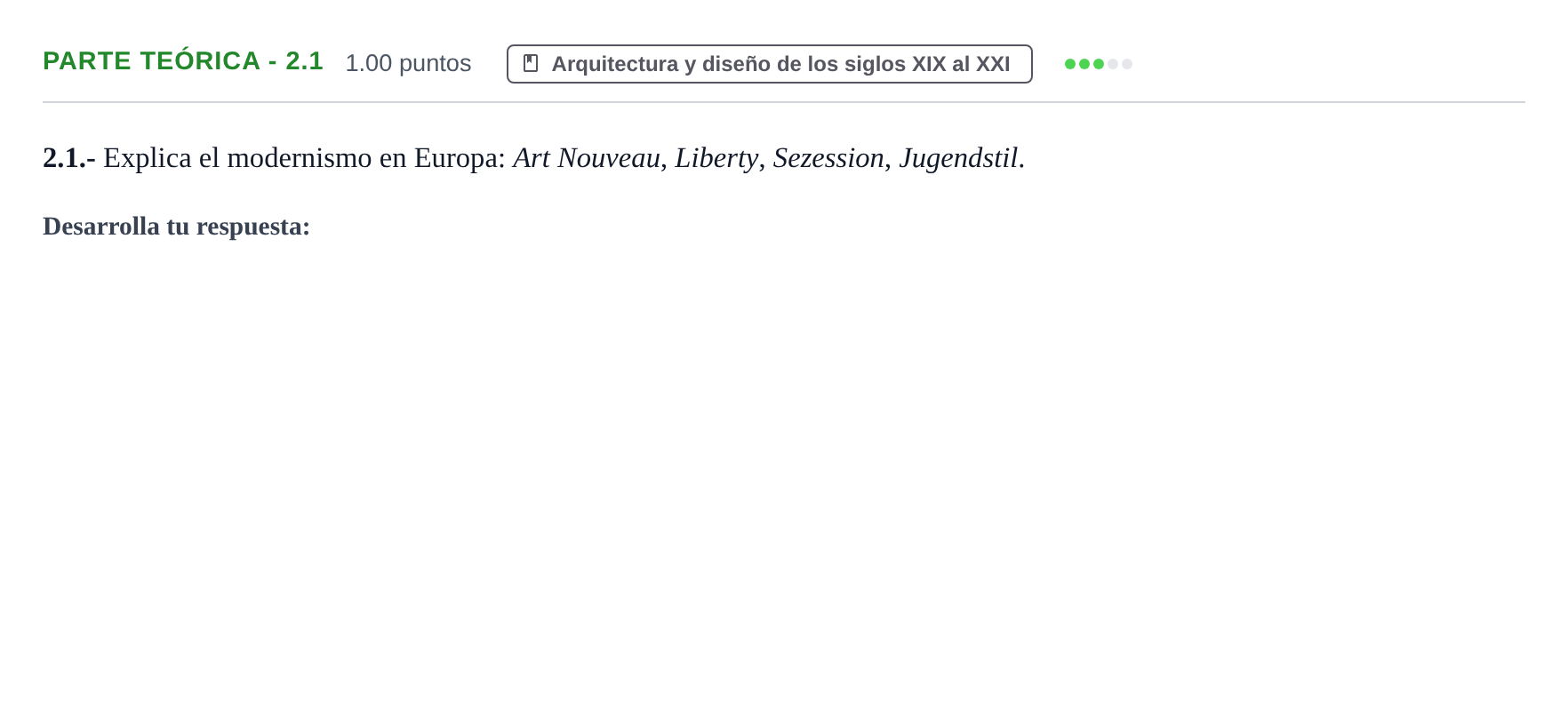 Enunciado: Ejercicio Parte teórica - 2.1 · Fundamentos Artísticos PAU Castilla y León Extraordinaria 2023