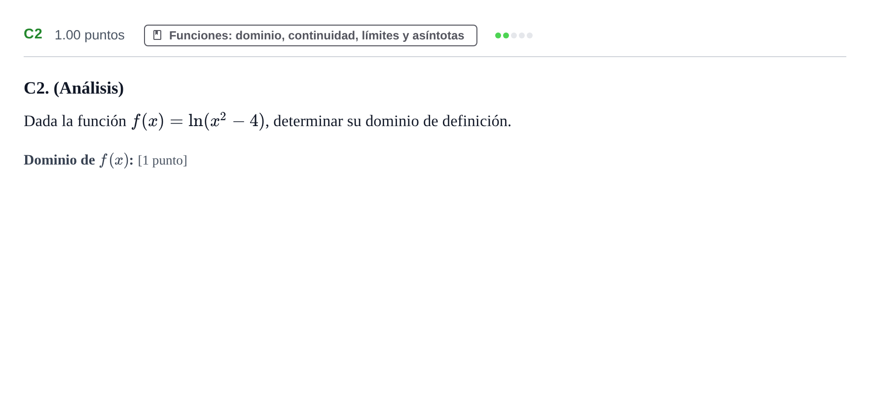 Enunciado: Ejercicio C2 · Matemáticas aplicadas a las Ciencias Sociales II PAU Castilla y León Extraordinaria 2023