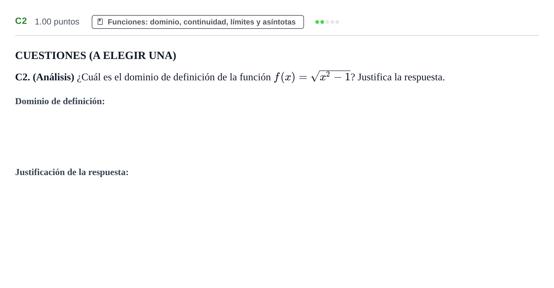 Enunciado: Ejercicio C2 · Matemáticas aplicadas a las Ciencias Sociales II PAU Castilla y León Ordinaria 2023