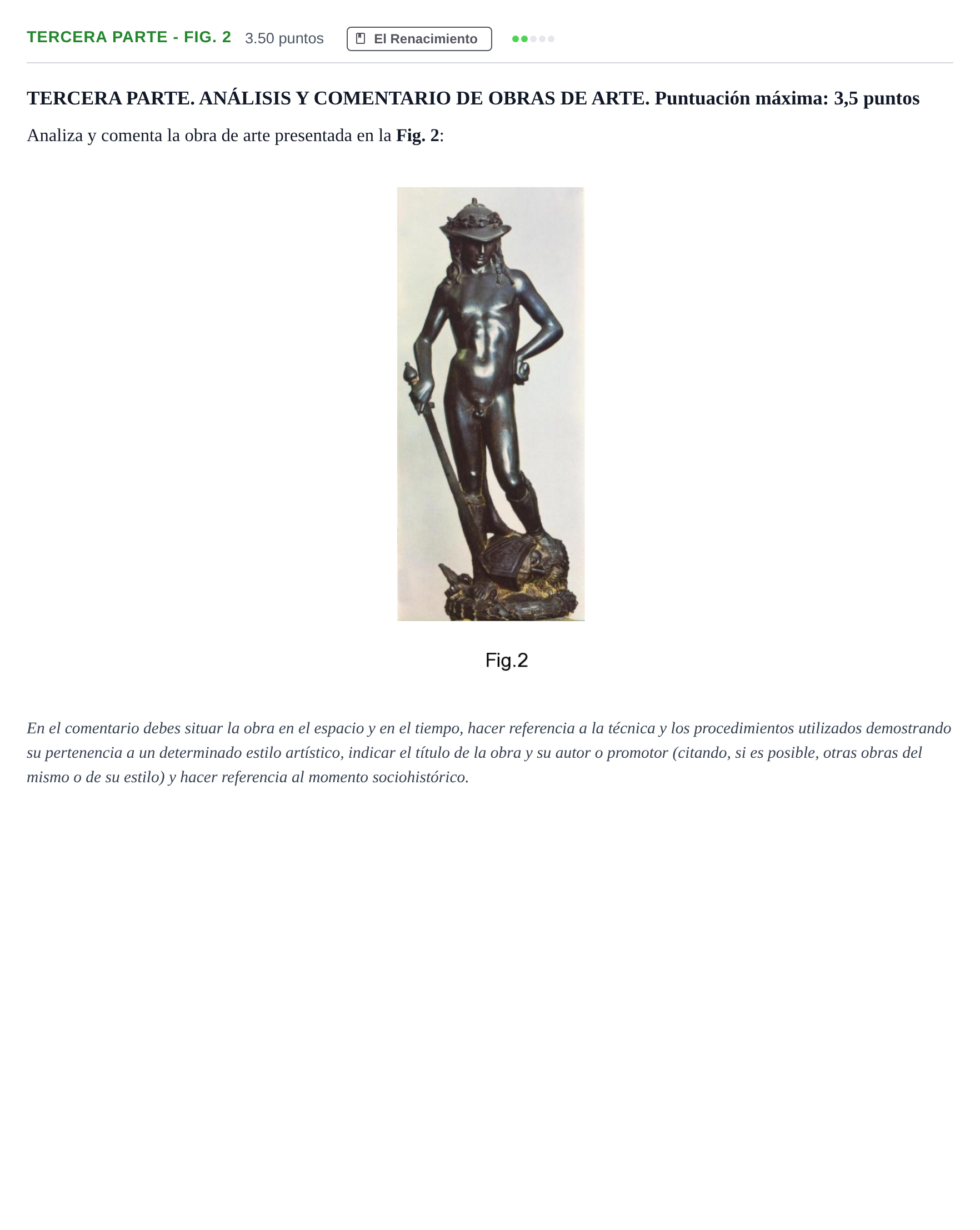 Enunciado: Ejercicio Tercera parte - Fig. 2 · Historia del Arte PAU Castilla-La Mancha Ordinaria 2024