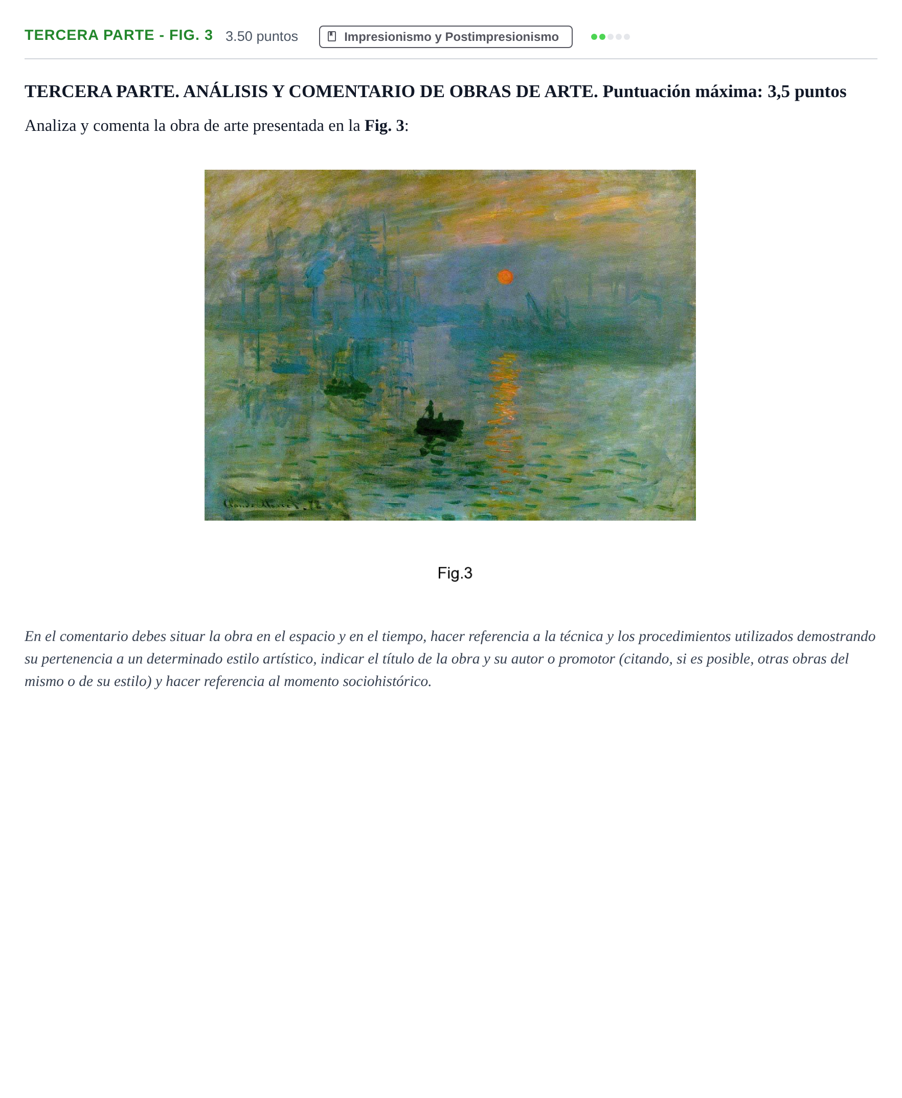 Enunciado: Ejercicio Tercera parte - Fig. 3 · Historia del Arte PAU Castilla-La Mancha Ordinaria 2024