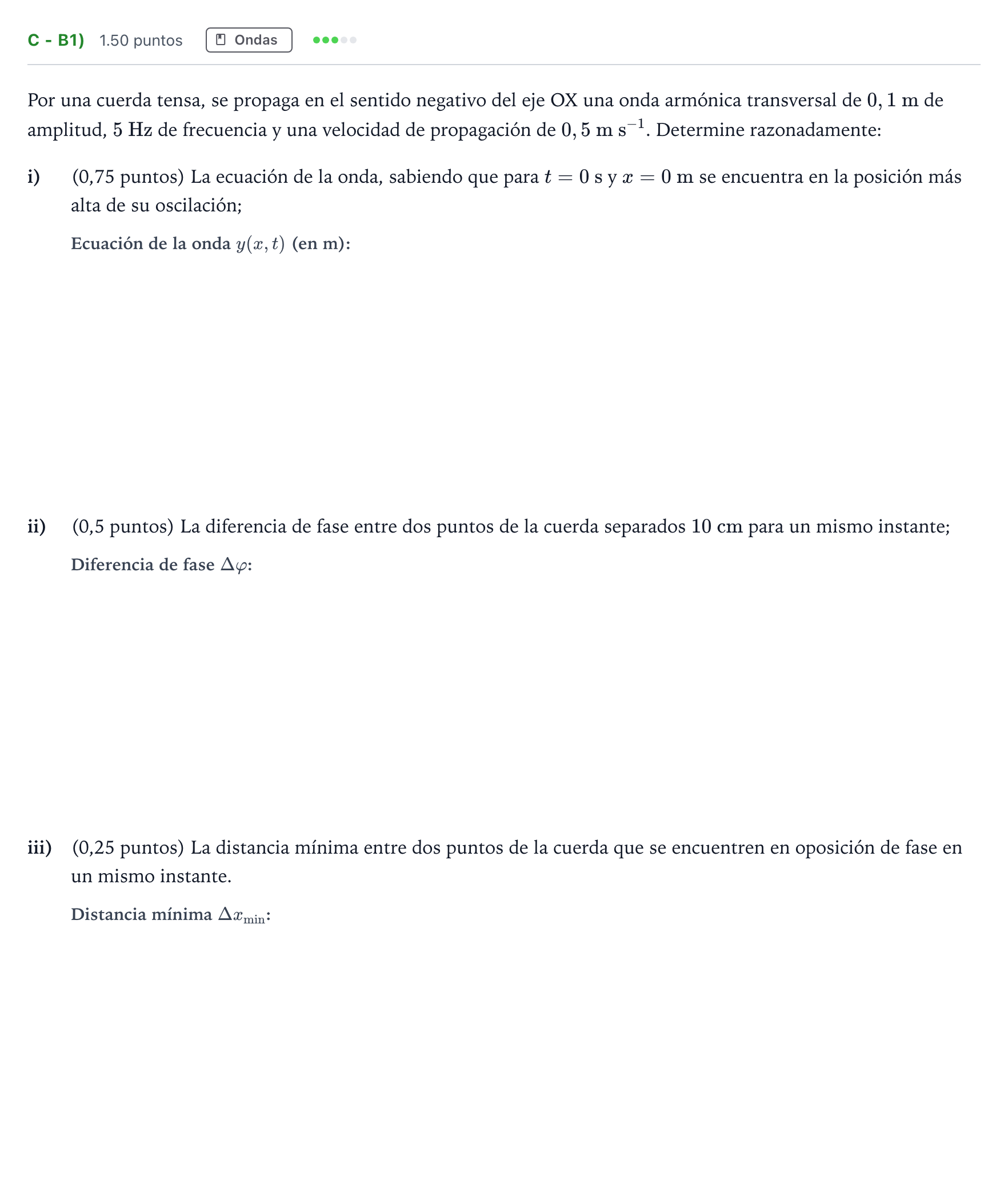 Enunciado: Ejercicio C - b1) · Física PAU Andalucía Ordinaria Titular 2025