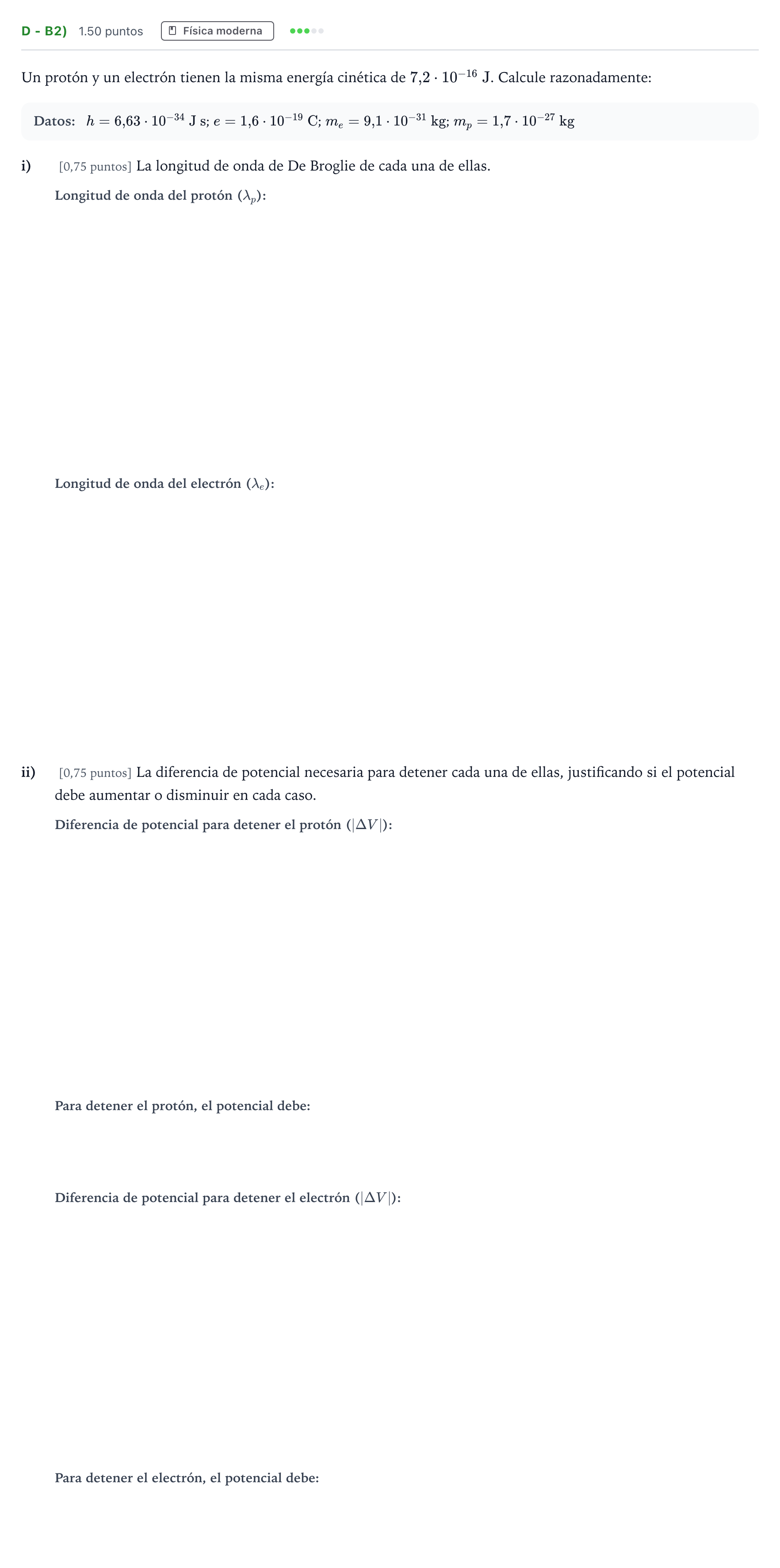Enunciado: Ejercicio D - b2) · Física PAU Andalucía Ordinaria Titular 2025