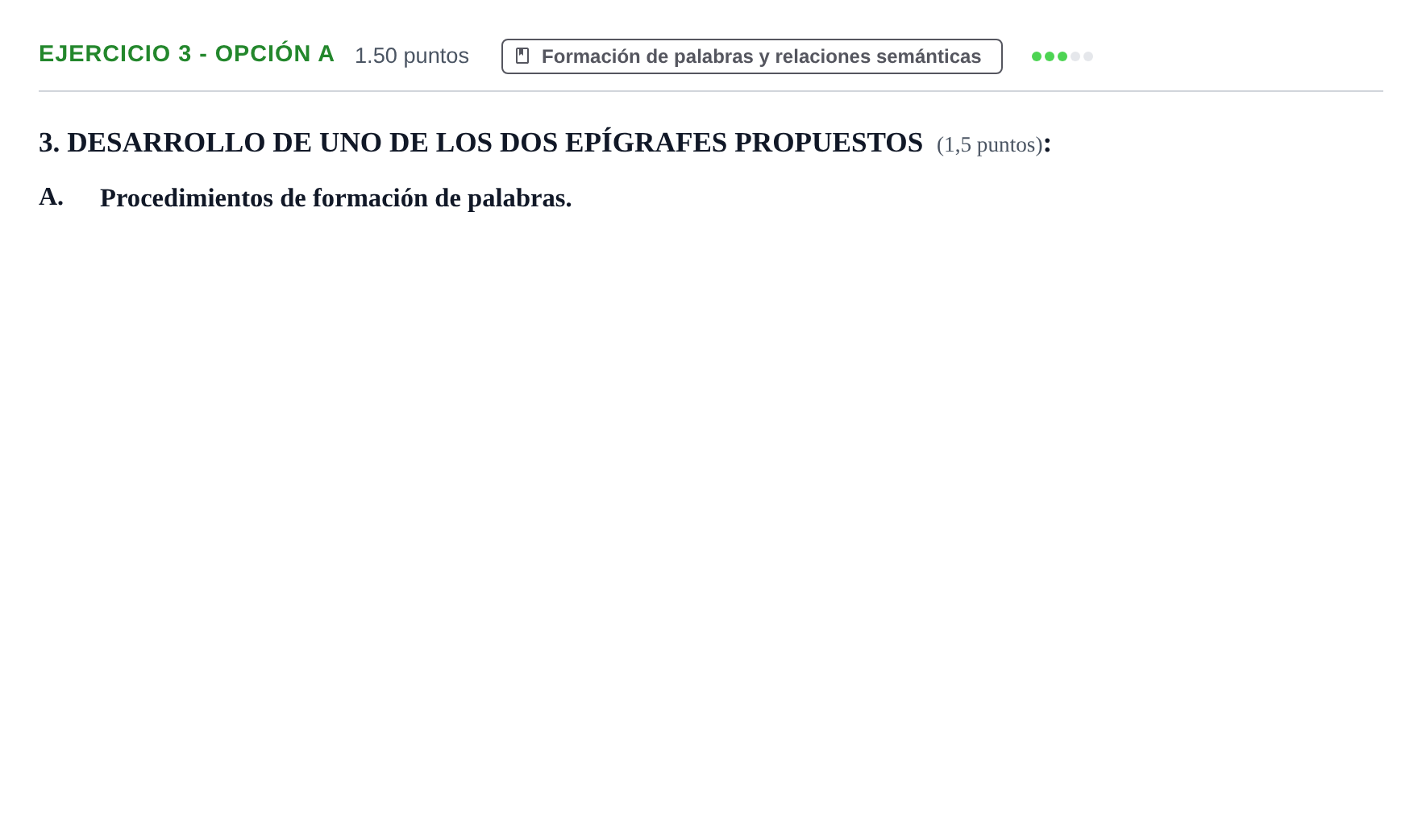 Enunciado: Ejercicio 3 - Opción A · Lengua Castellana y Literatura II PAU Castilla-La Mancha Extraordinaria 2024
