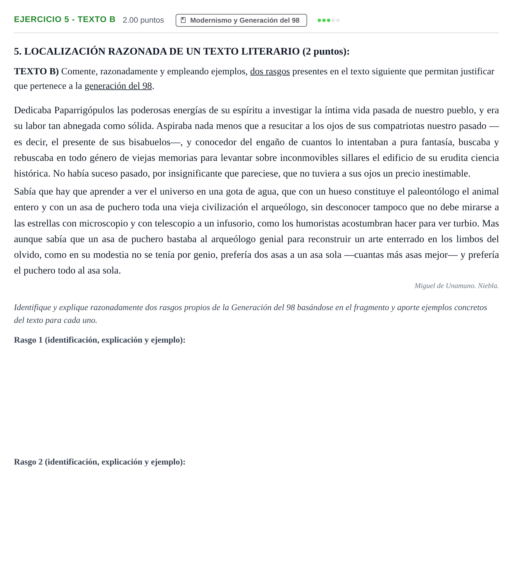 Enunciado: Ejercicio 5 - Texto B · Lengua Castellana y Literatura II PAU Castilla-La Mancha Extraordinaria 2024