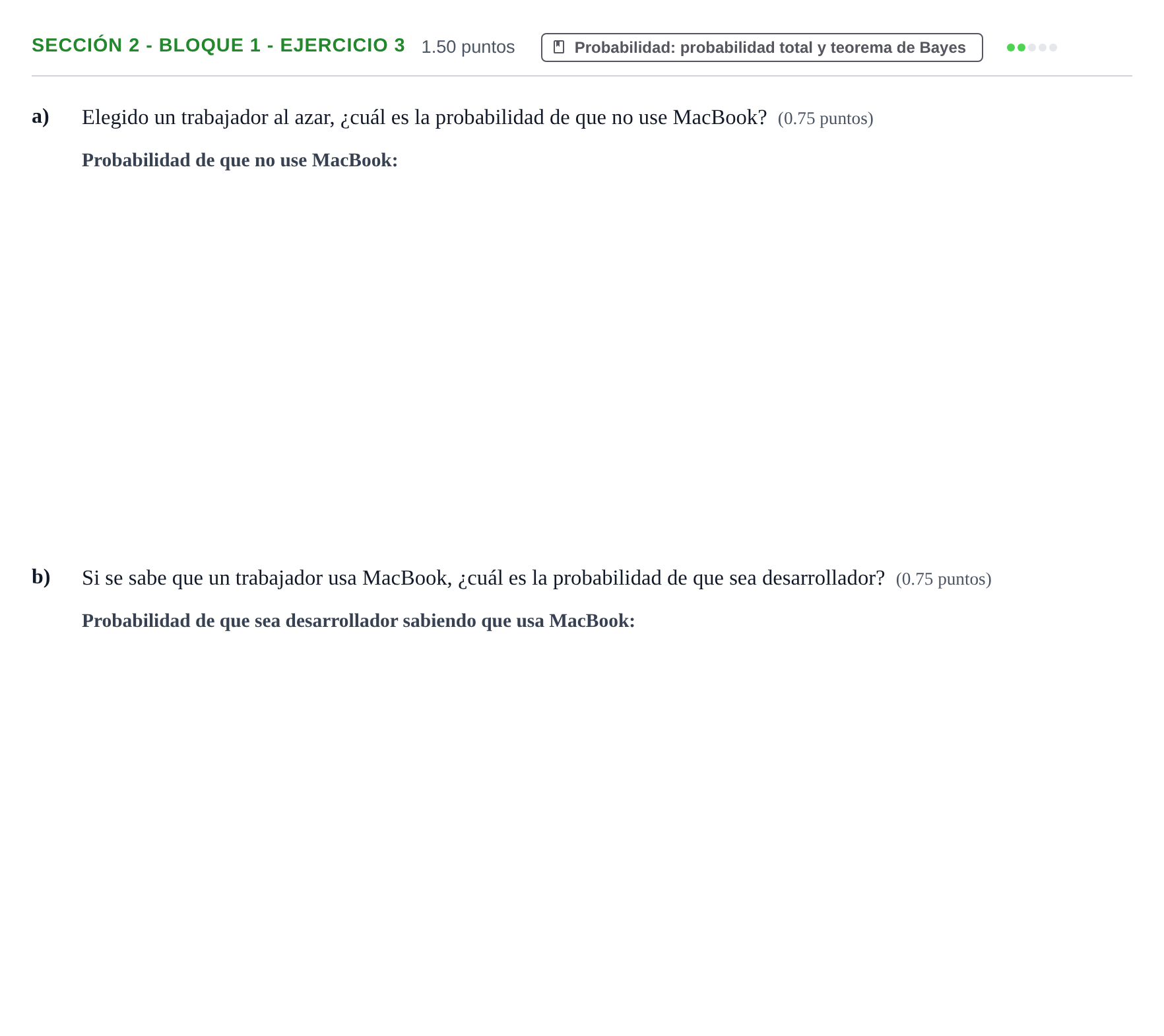 Enunciado: Ejercicio Sección 2 - Bloque 1 - Ejercicio 3 · Matemáticas aplicadas a las Ciencias Sociales II PAU Castilla-La Mancha Ordinaria 2024