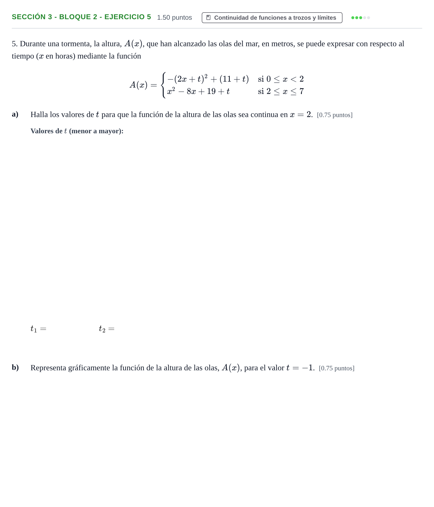 Enunciado: Ejercicio Sección 3 - Bloque 2 - Ejercicio 5 · Matemáticas aplicadas a las Ciencias Sociales II PAU Castilla-La Mancha Ordinaria 2024