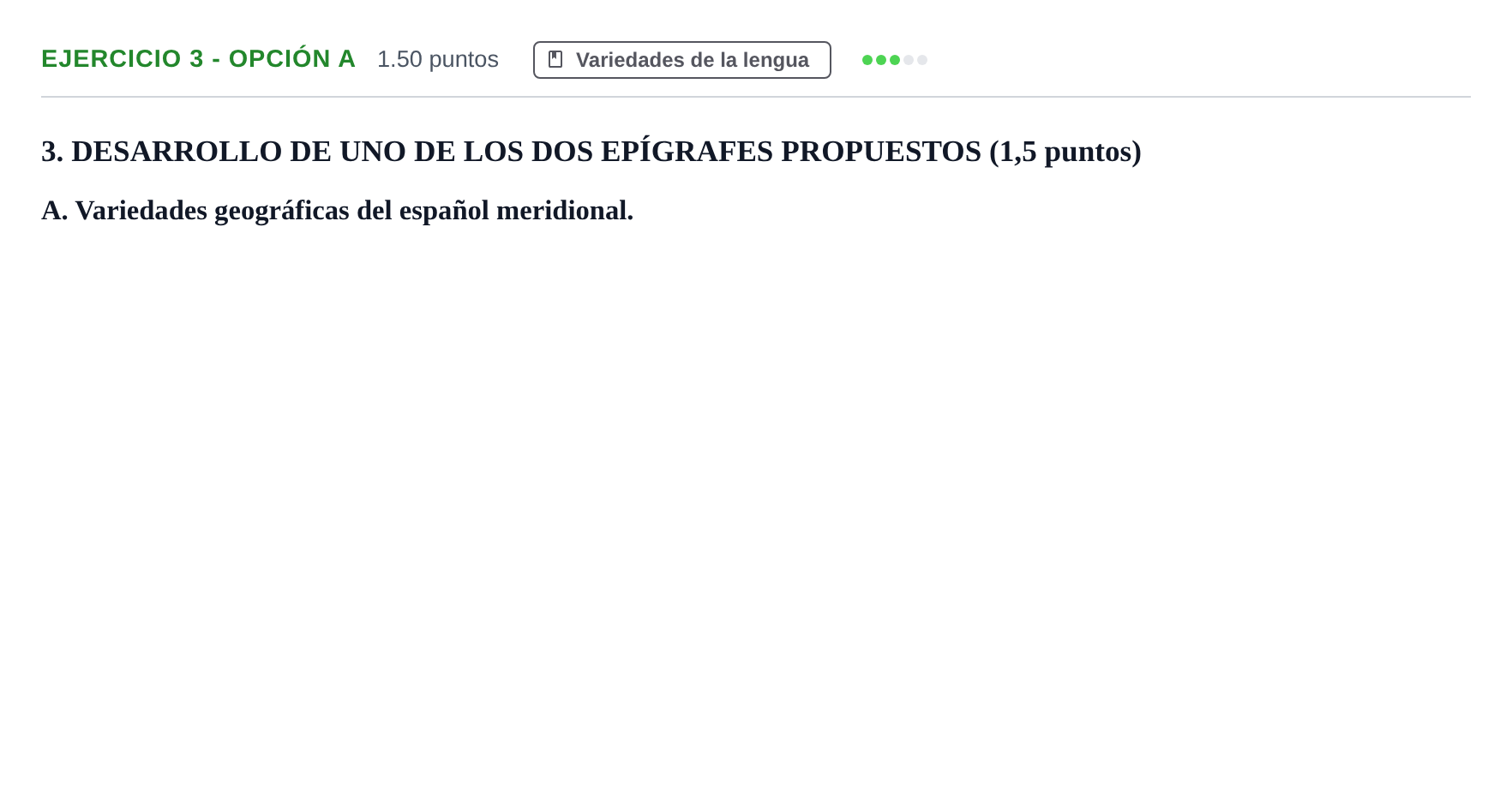 Enunciado: Ejercicio 3 - Opción A · Lengua Castellana y Literatura II PAU Castilla-La Mancha Ordinaria 2024