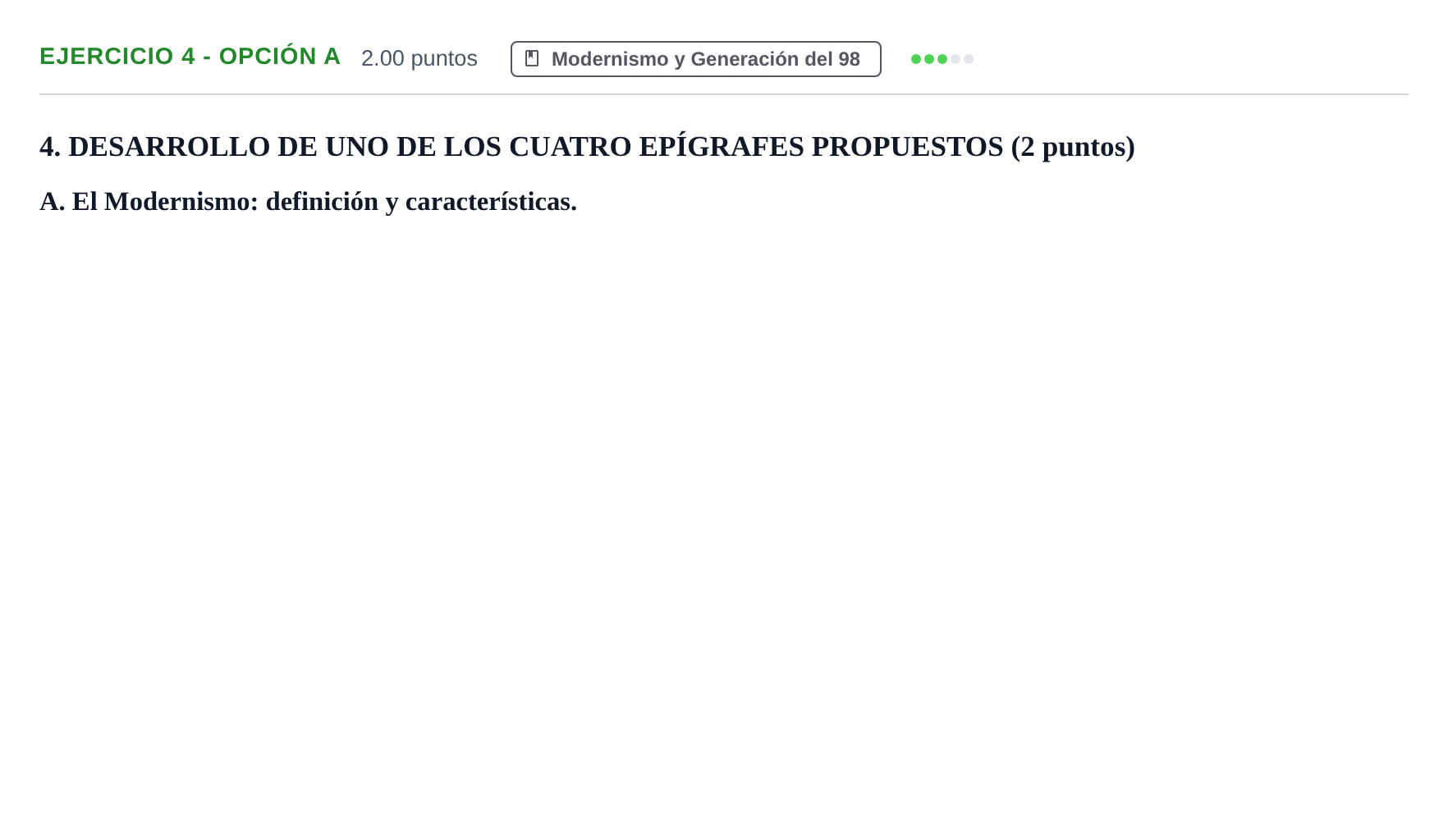 Enunciado: Ejercicio 4 - Opción A · Lengua Castellana y Literatura II PAU Castilla-La Mancha Ordinaria 2024