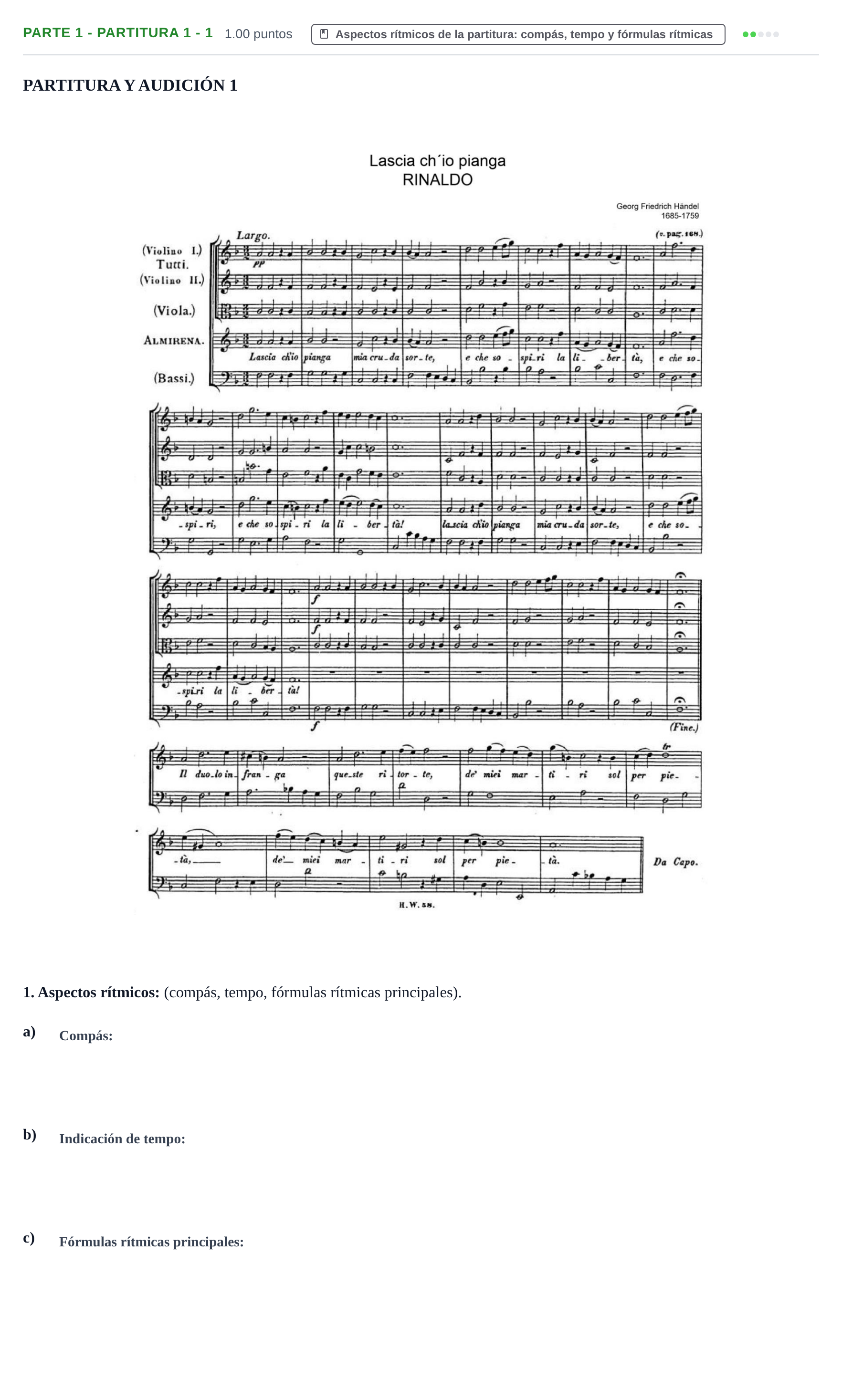Enunciado: Ejercicio Parte 1 - Partitura 1 - 1 · Análisis Musical II PAU Castilla-La Mancha Ordinaria 2024