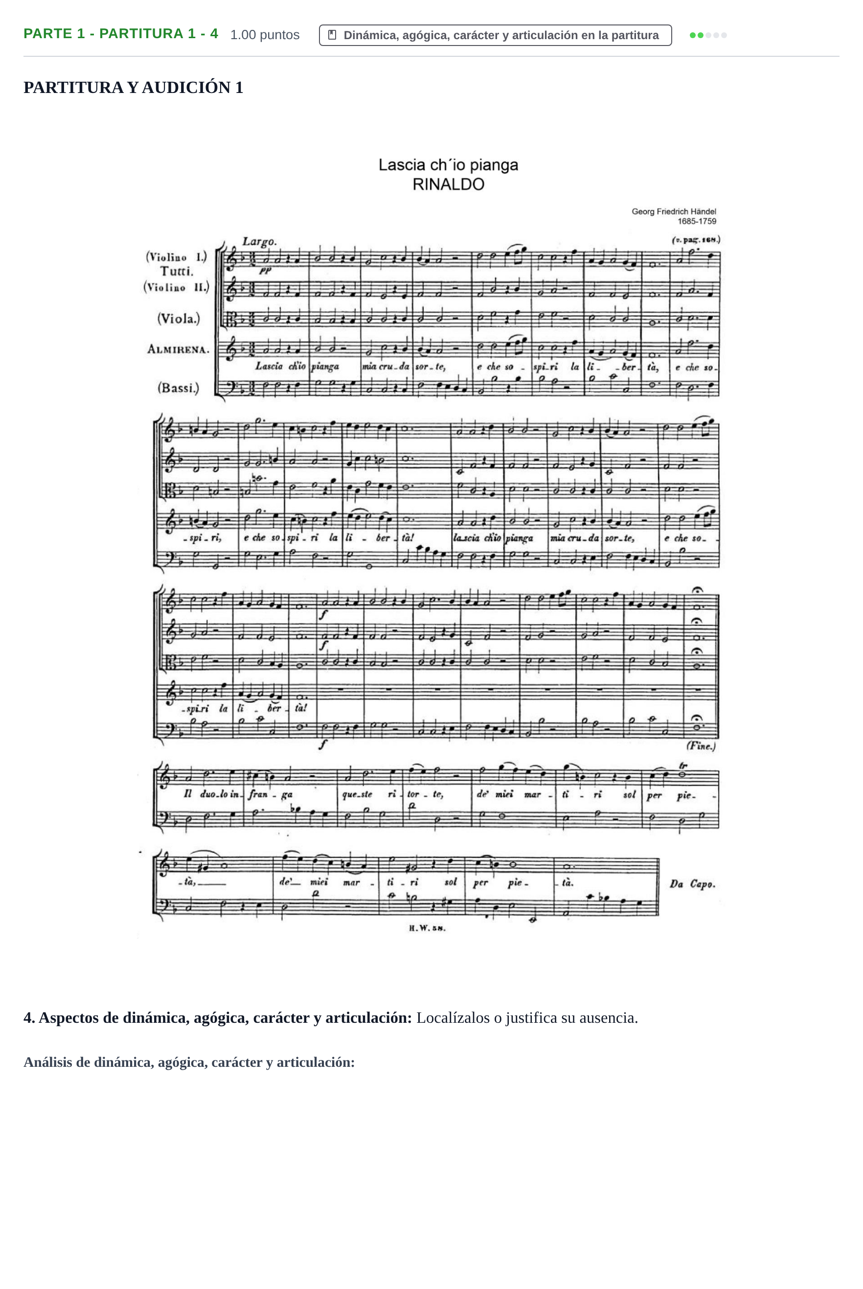 Enunciado: Ejercicio Parte 1 - Partitura 1 - 4 · Análisis Musical II PAU Castilla-La Mancha Ordinaria 2024