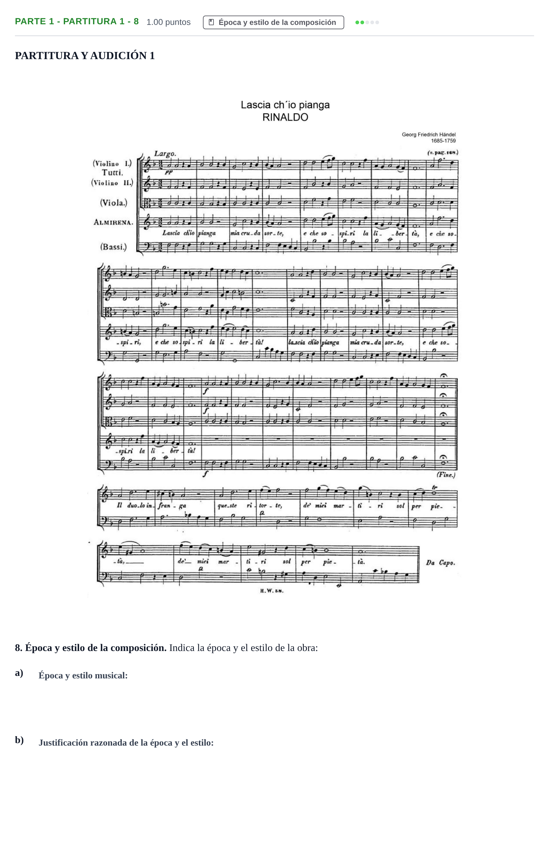 Enunciado: Ejercicio Parte 1 - Partitura 1 - 8 · Análisis Musical II PAU Castilla-La Mancha Ordinaria 2024