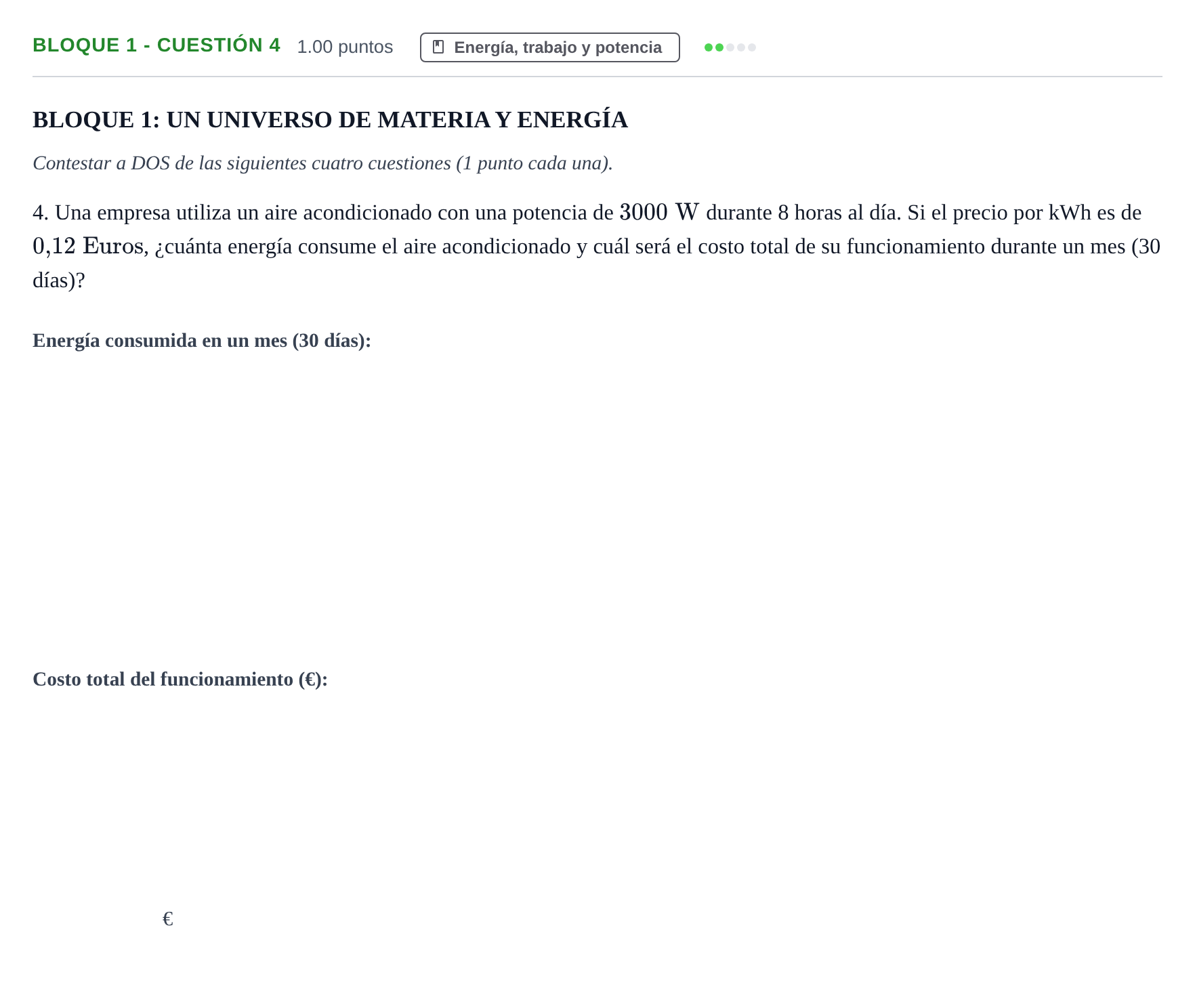 Enunciado: Bloque 1 - Cuestión 4 · Ciencias Generales PAU Castilla-La Mancha Ordinaria 2024