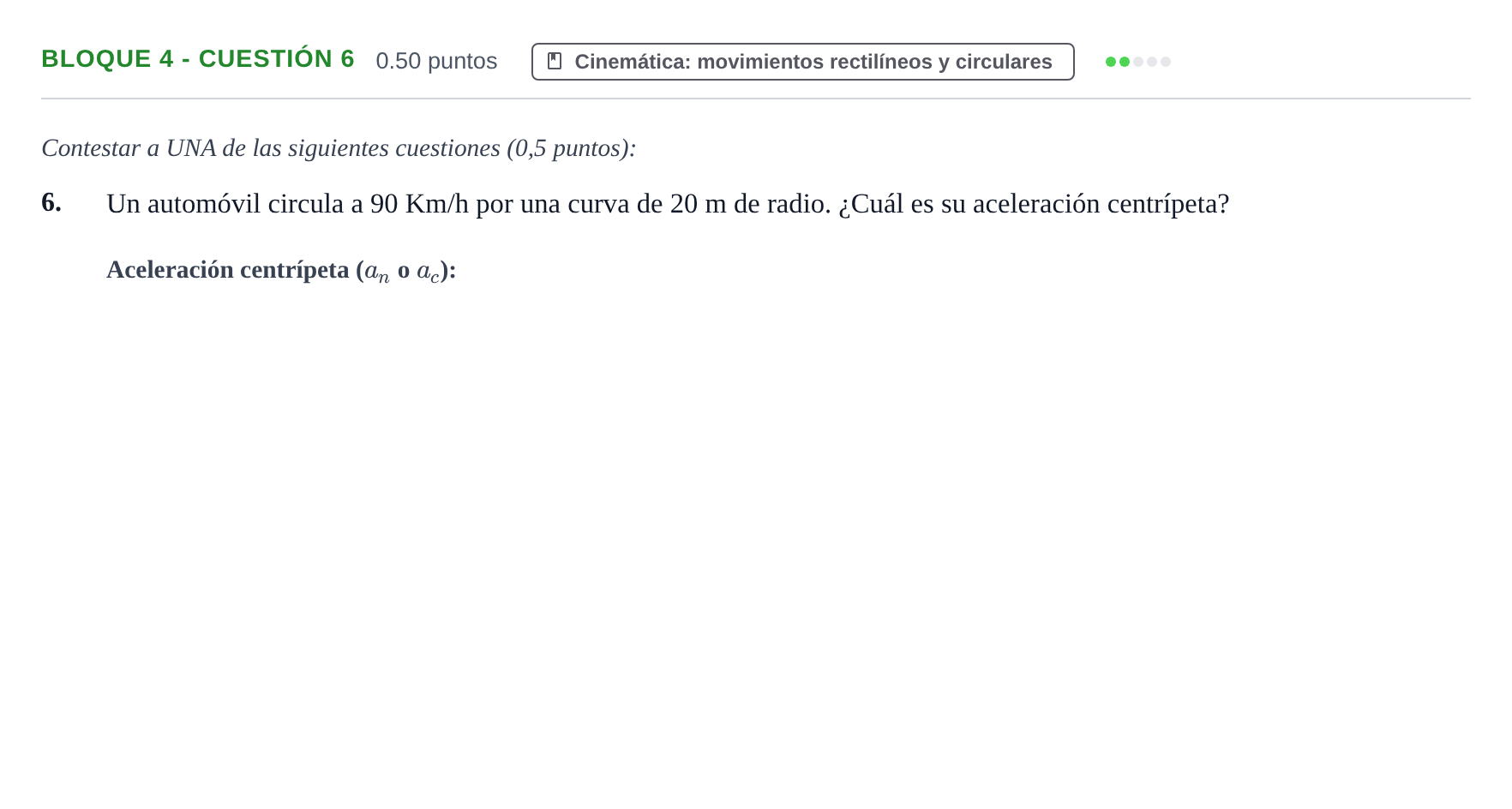 Enunciado: Bloque 4 - Cuestión 6 · Ciencias Generales PAU Castilla-La Mancha Ordinaria 2024