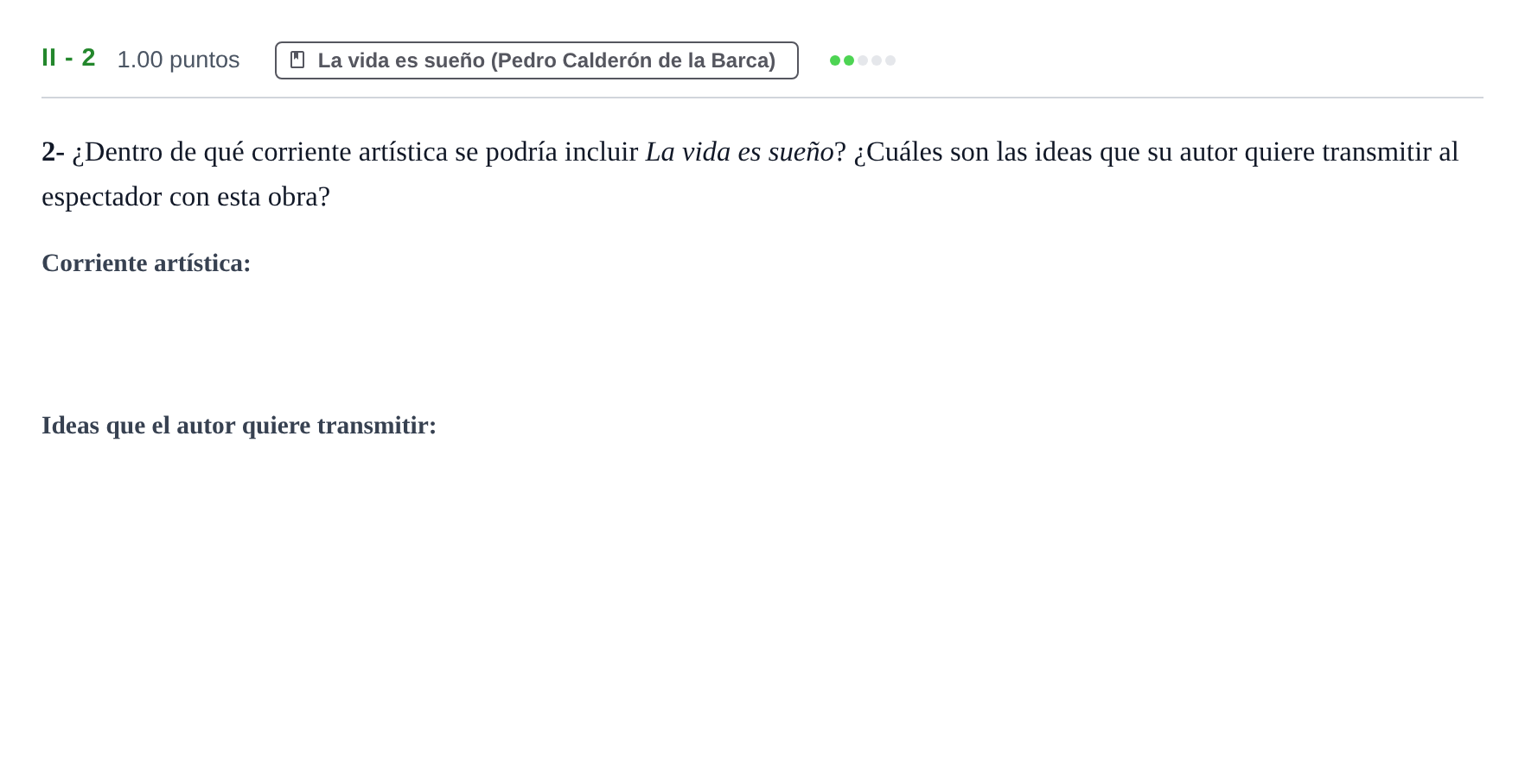 Enunciado: Ejercicio II - 2 · Literatura Dramática PAU Castilla-La Mancha Extraordinaria 2024