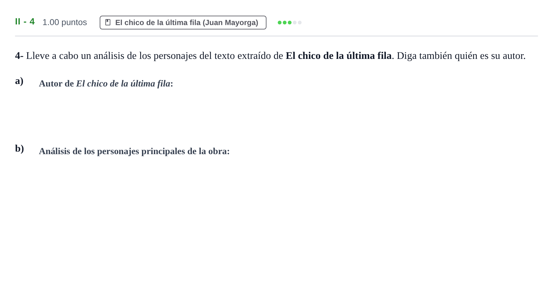 Enunciado: Ejercicio II - 4 · Literatura Dramática PAU Castilla-La Mancha Extraordinaria 2024
