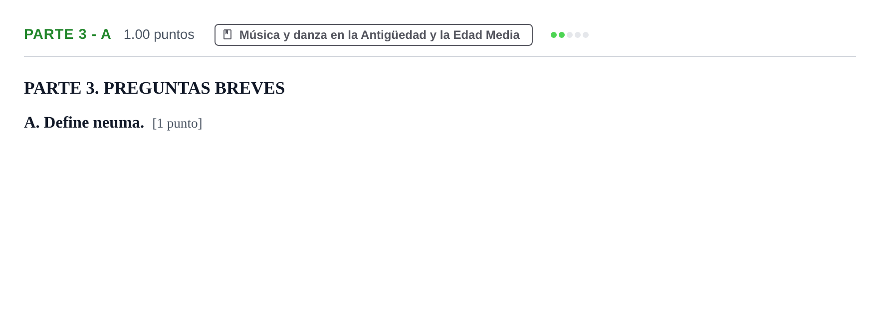 Enunciado: Ejercicio Parte 3 - A · Historia de la Música y de la Danza PAU Castilla-La Mancha Ordinaria 2024