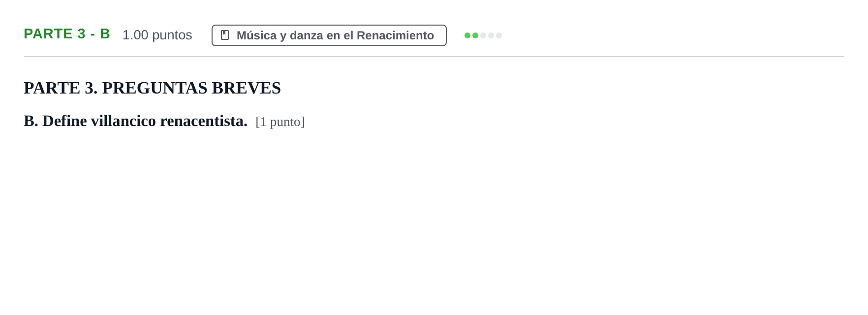 Enunciado: Ejercicio Parte 3 - B · Historia de la Música y de la Danza PAU Castilla-La Mancha Ordinaria 2024