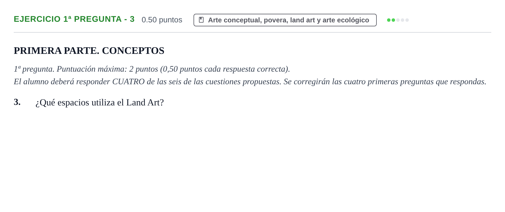 Enunciado: Ejercicio 1ª pregunta - 3 · Movimientos Culturales y Artísticos PAU Castilla-La Mancha Extraordinaria 2024