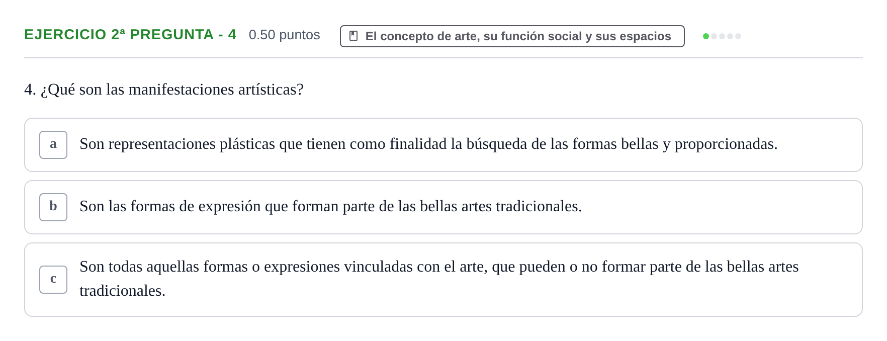 Enunciado: Ejercicio 2ª pregunta - 4 · Movimientos Culturales y Artísticos PAU Castilla-La Mancha Extraordinaria 2024