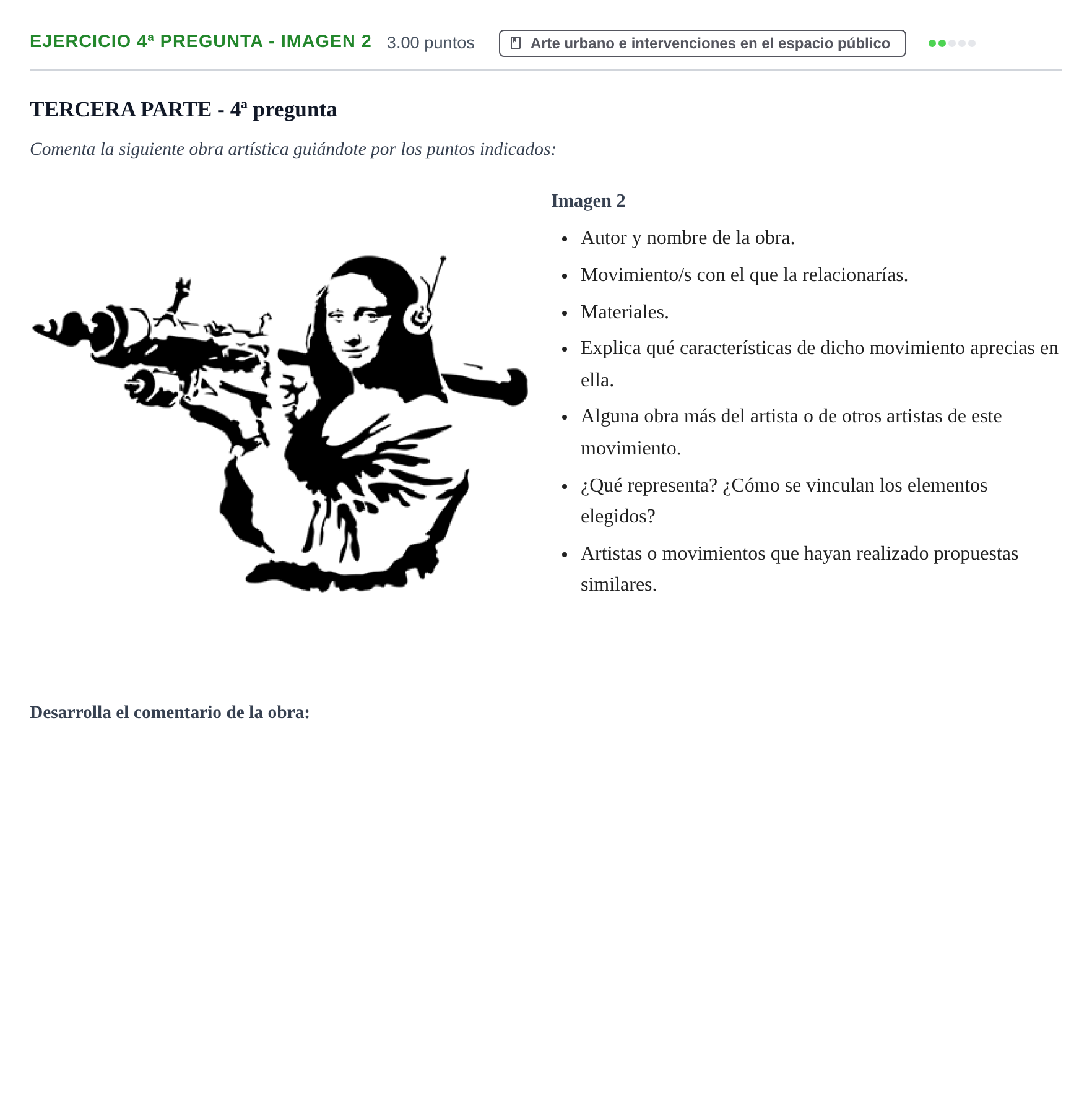Enunciado: Ejercicio 4ª pregunta - Imagen 2 · Movimientos Culturales y Artísticos PAU Castilla-La Mancha Extraordinaria 2024
