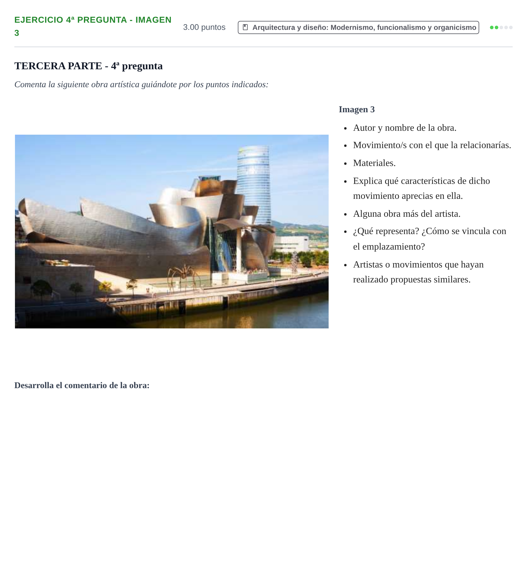 Enunciado: Ejercicio 4ª pregunta - Imagen 3 · Movimientos Culturales y Artísticos PAU Castilla-La Mancha Extraordinaria 2024