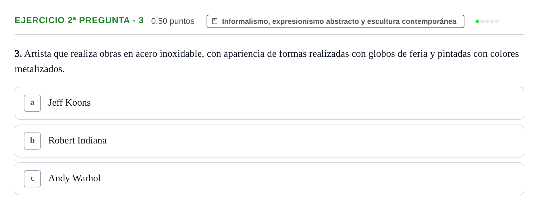 Enunciado: Ejercicio 2ª pregunta - 3 · Movimientos Culturales y Artísticos PAU Castilla-La Mancha Ordinaria 2024
