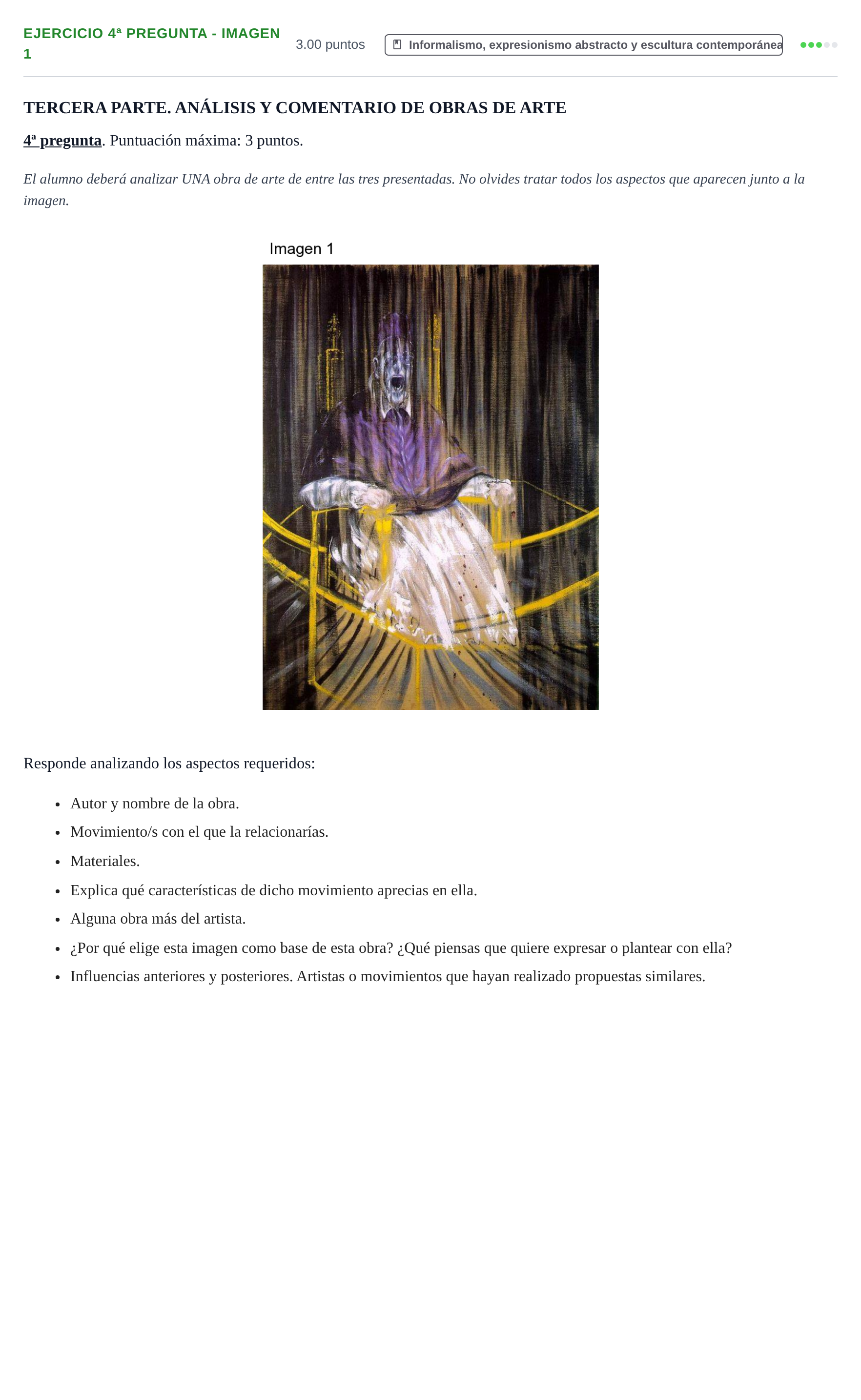 Enunciado: Ejercicio 4ª pregunta - Imagen 1 · Movimientos Culturales y Artísticos PAU Castilla-La Mancha Ordinaria 2024