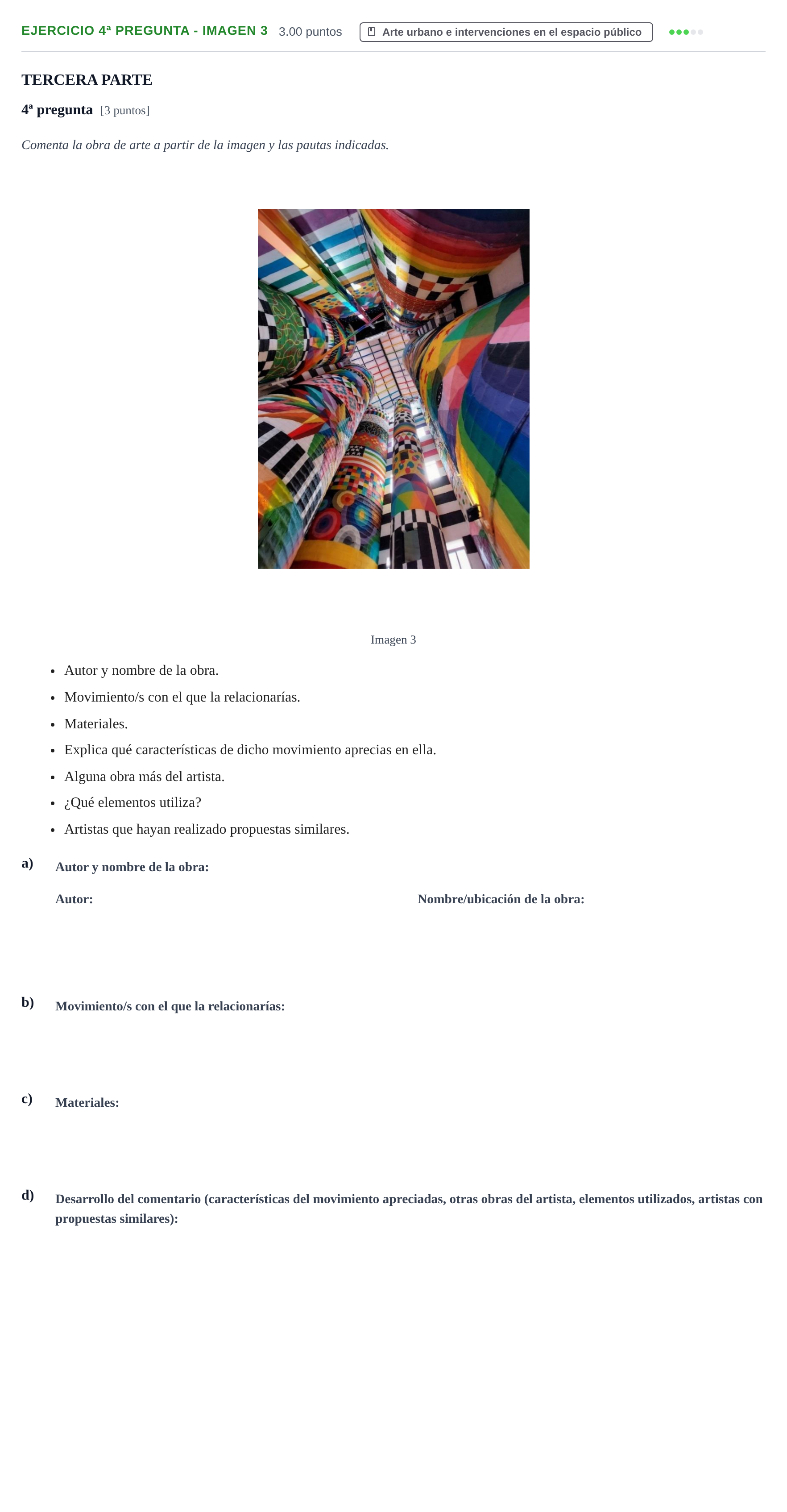 Enunciado: Ejercicio 4ª pregunta - Imagen 3 · Movimientos Culturales y Artísticos PAU Castilla-La Mancha Ordinaria 2024
