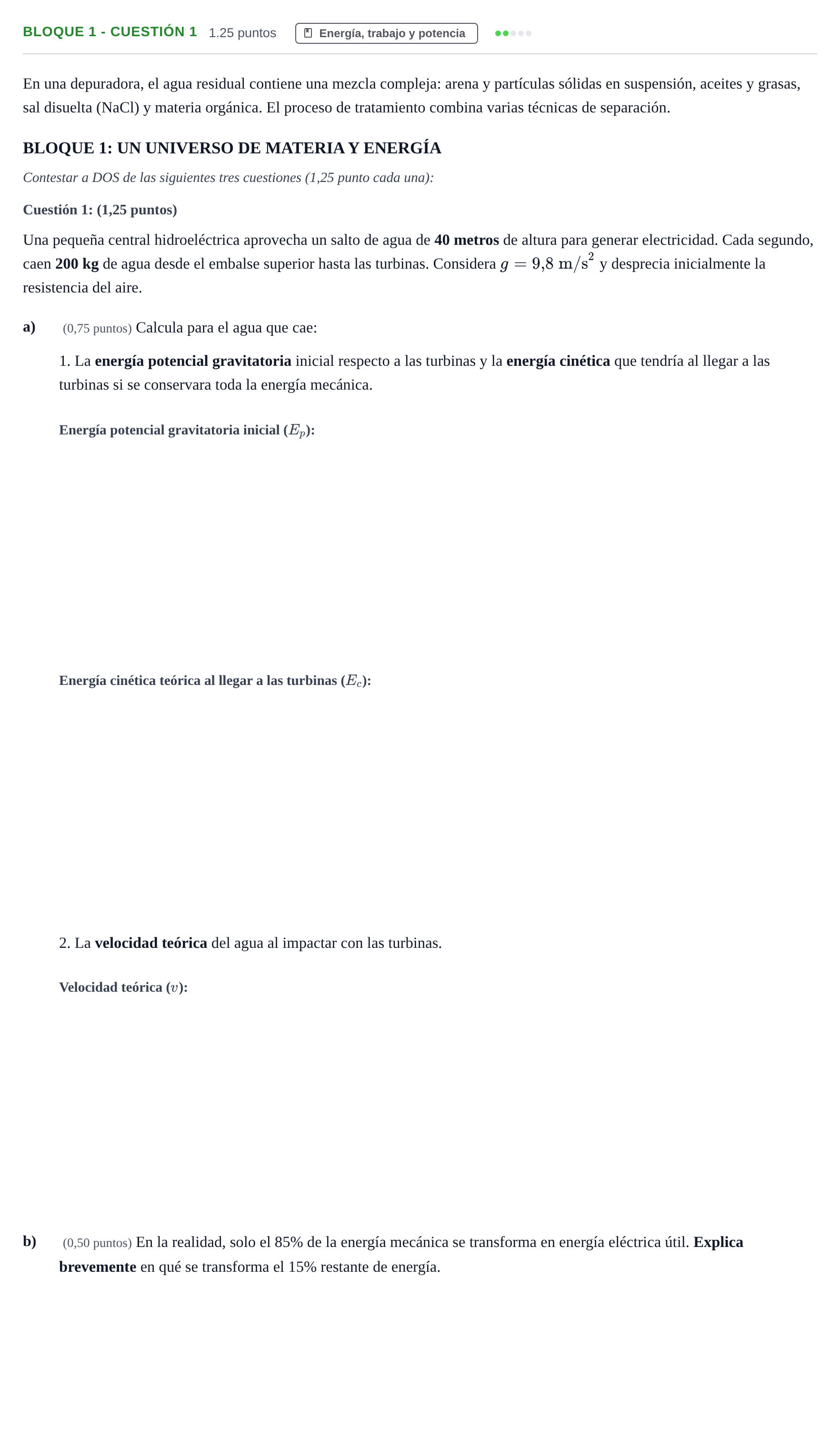 Enunciado: Bloque 1 - Cuestión 1 · Ciencias Generales PAU Castilla-La Mancha Extraordinaria 2026