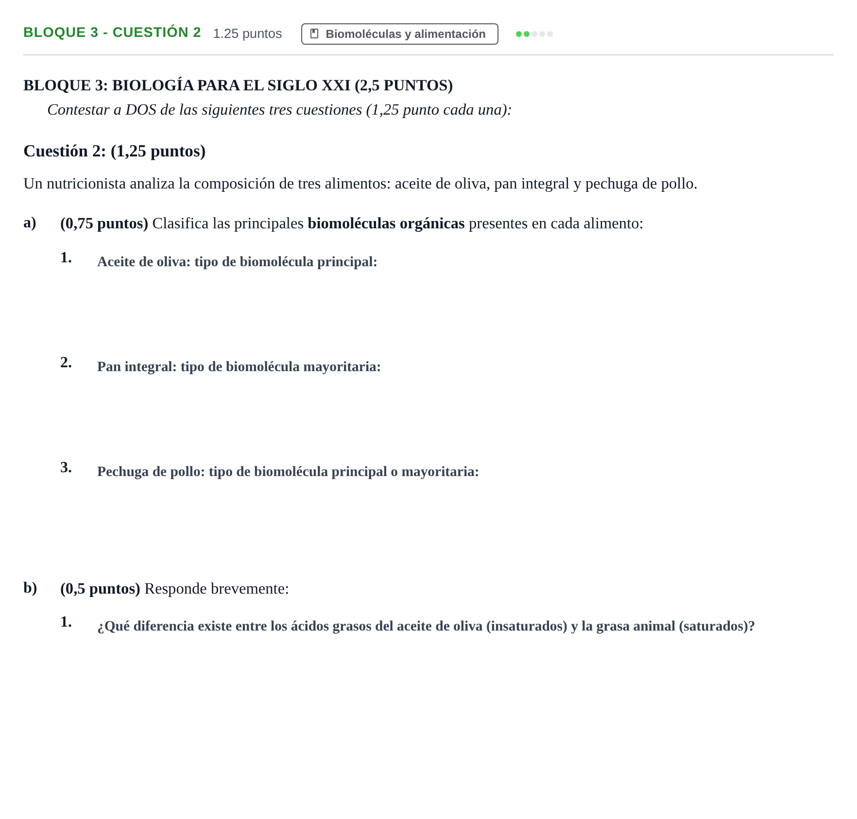 Enunciado: Bloque 3 - Cuestión 2 · Ciencias Generales PAU Castilla-La Mancha Extraordinaria 2026