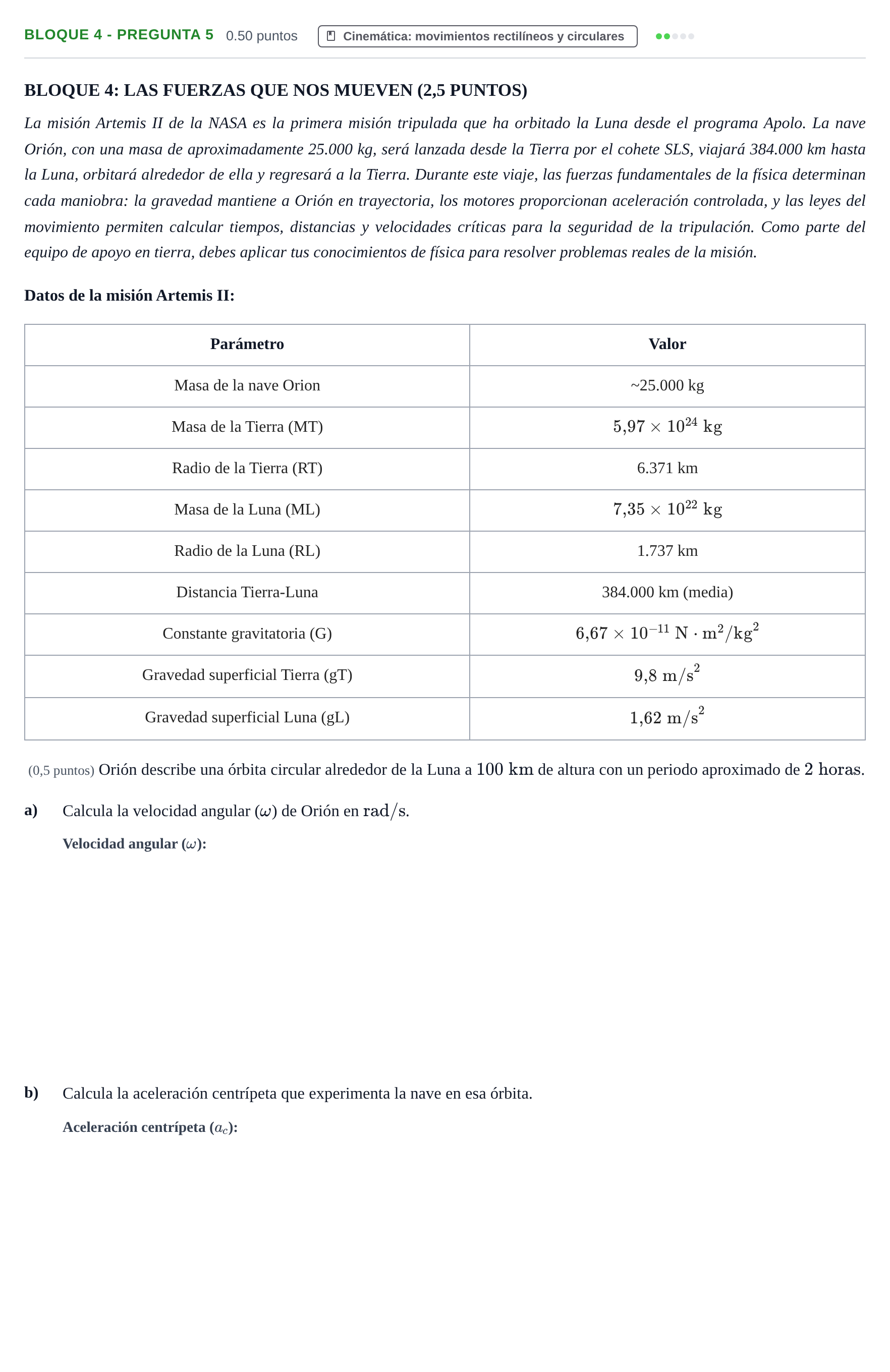 Enunciado: Bloque 4 - Pregunta 5 · Ciencias Generales PAU Castilla-La Mancha Extraordinaria 2026