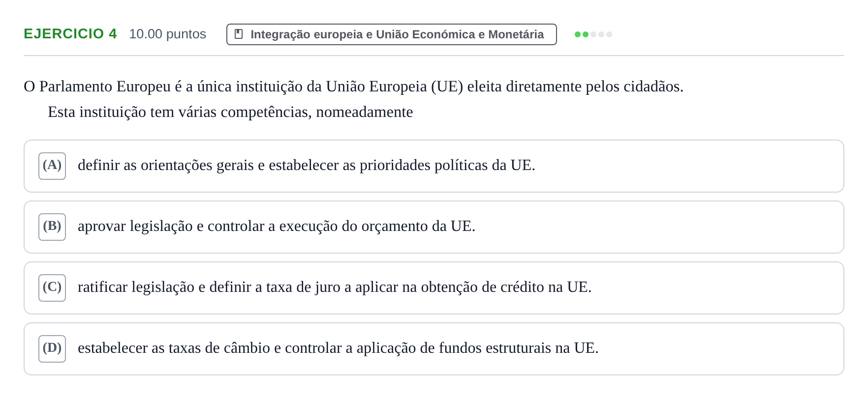 Enunciado: Exercício 4 · Exame Nacional Economia A Época especial 2024