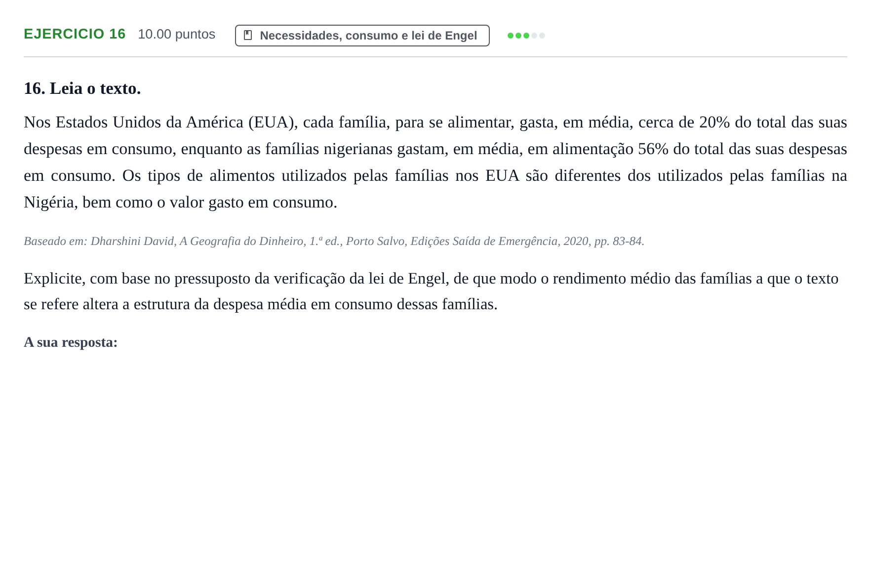 Enunciado: Exercício 16 · Exame Nacional Economia A 1.ª fase 2024