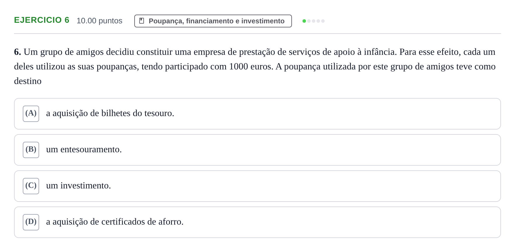 Enunciado: Exercício 6 · Exame Nacional Economia A 2.ª fase 2024