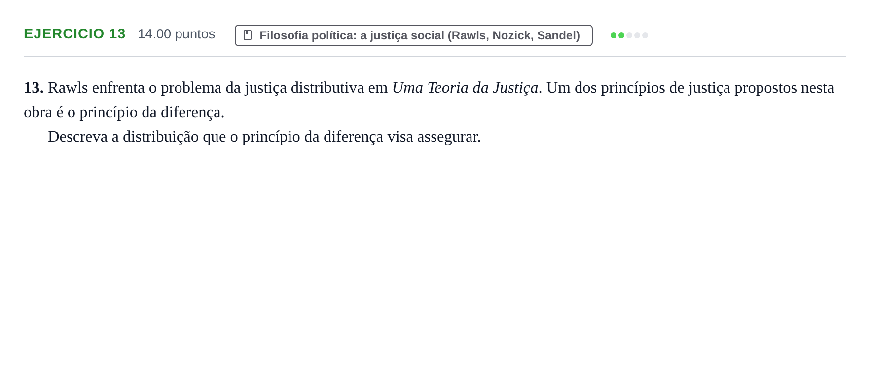 Enunciado: Exercício 13 · Exame Nacional Filosofia 1.ª fase 2024