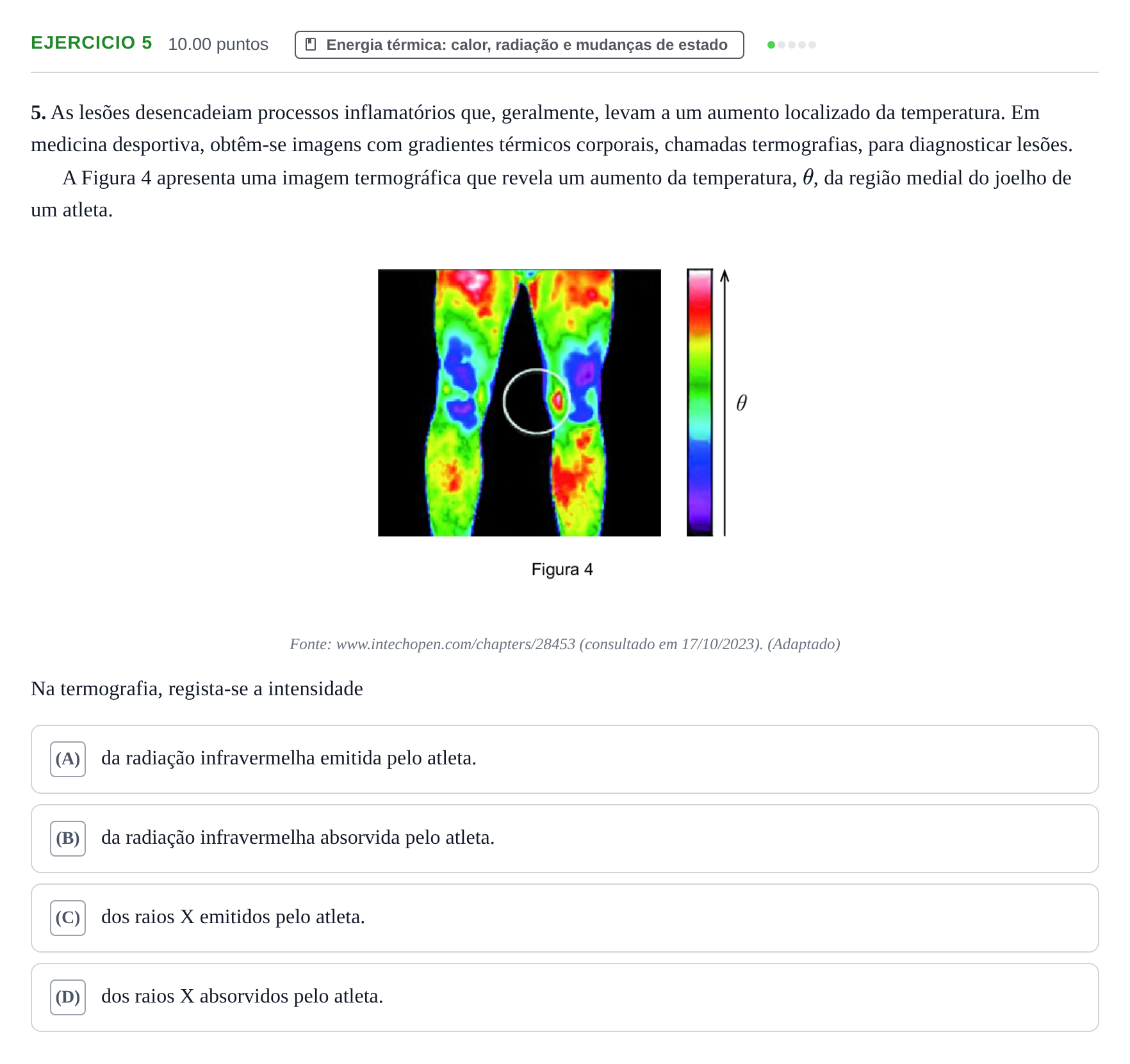 Enunciado: Exercício 5 · Exame Nacional Física e Química A 1.ª fase 2024