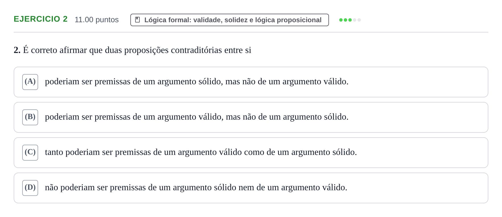 Enunciado: Exercício 2 · Exame Nacional Filosofia 2.ª fase 2024